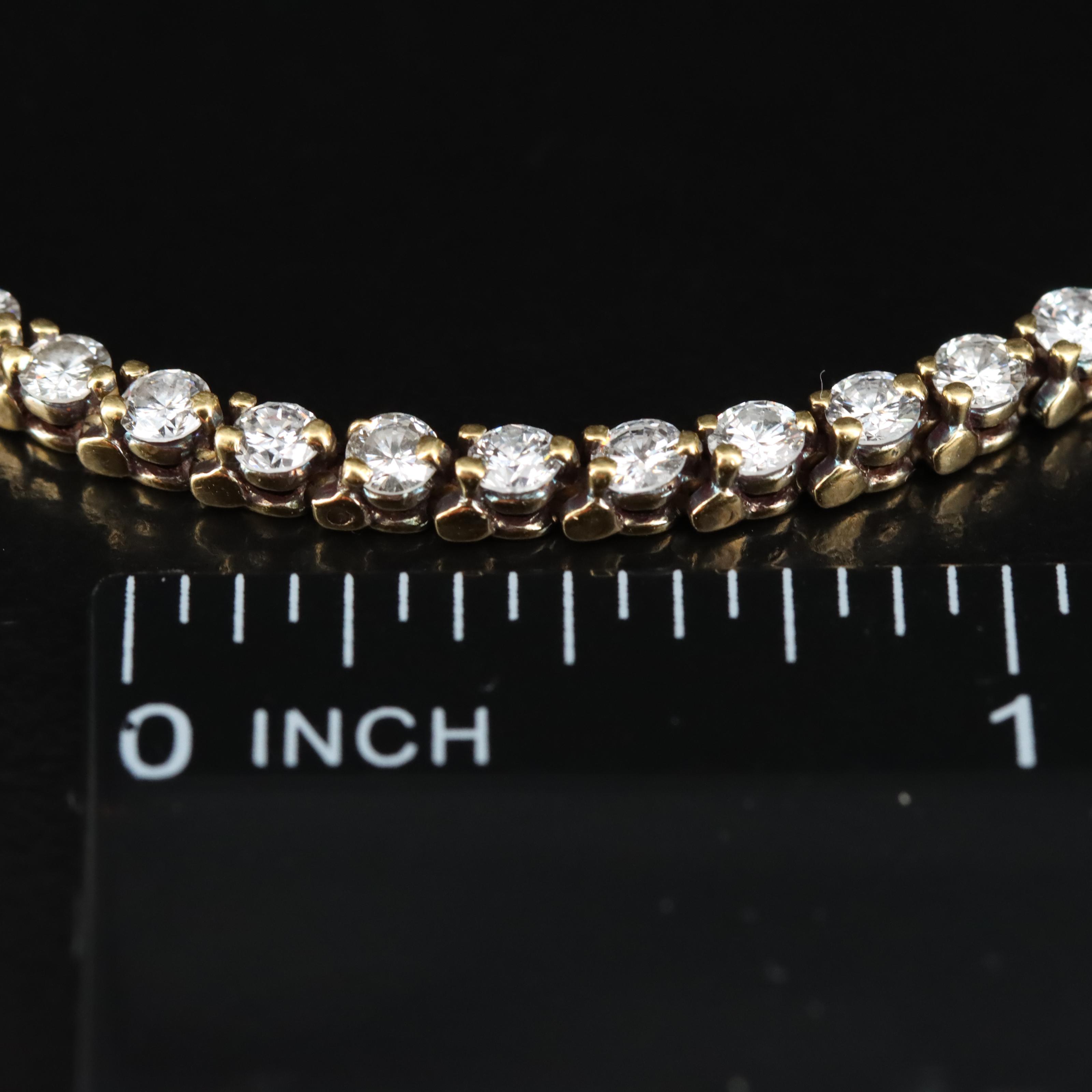18K 3.82 CTW Diamond Tennis Bracelet