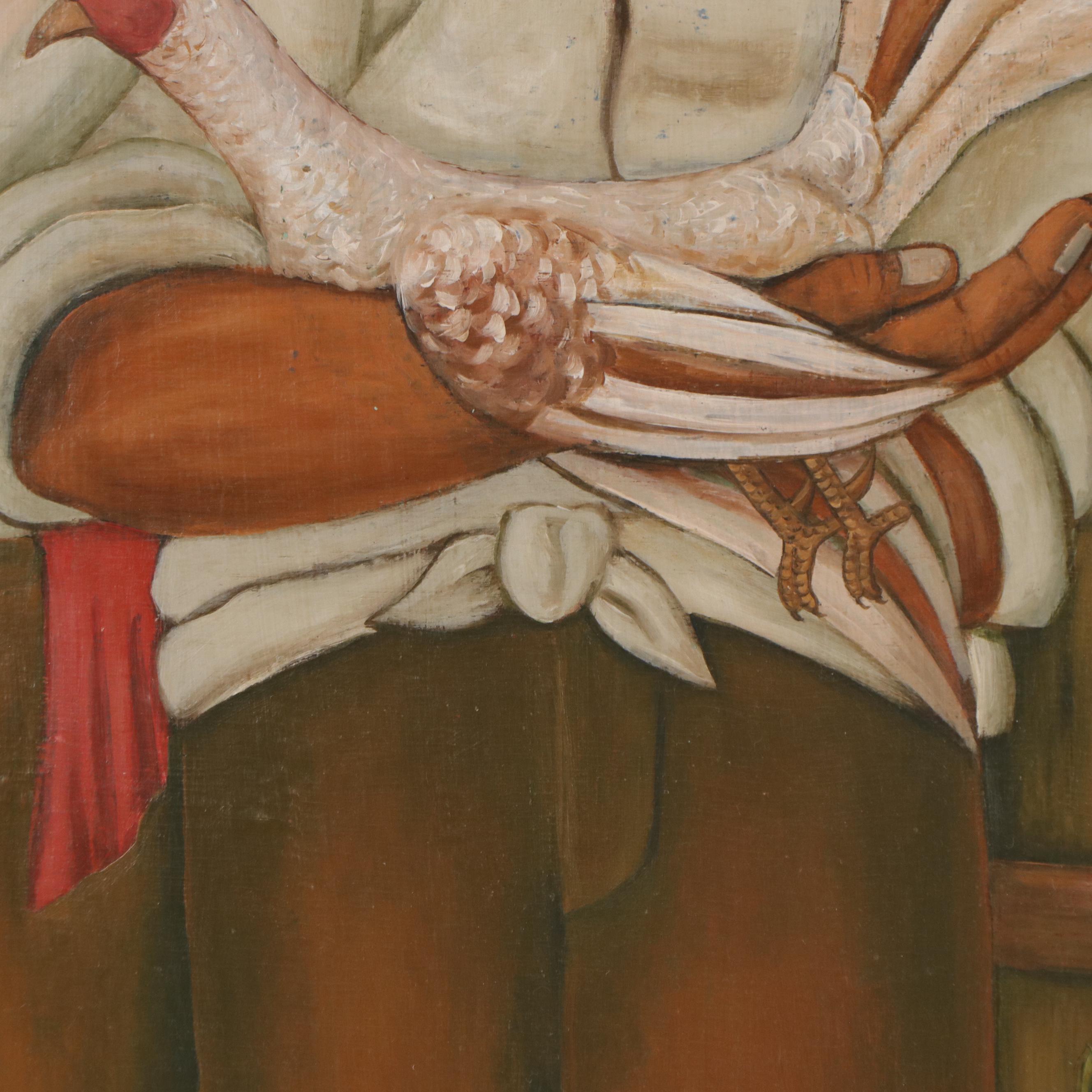 Figurative Oil Painting in the Manner of Eduardo Abela