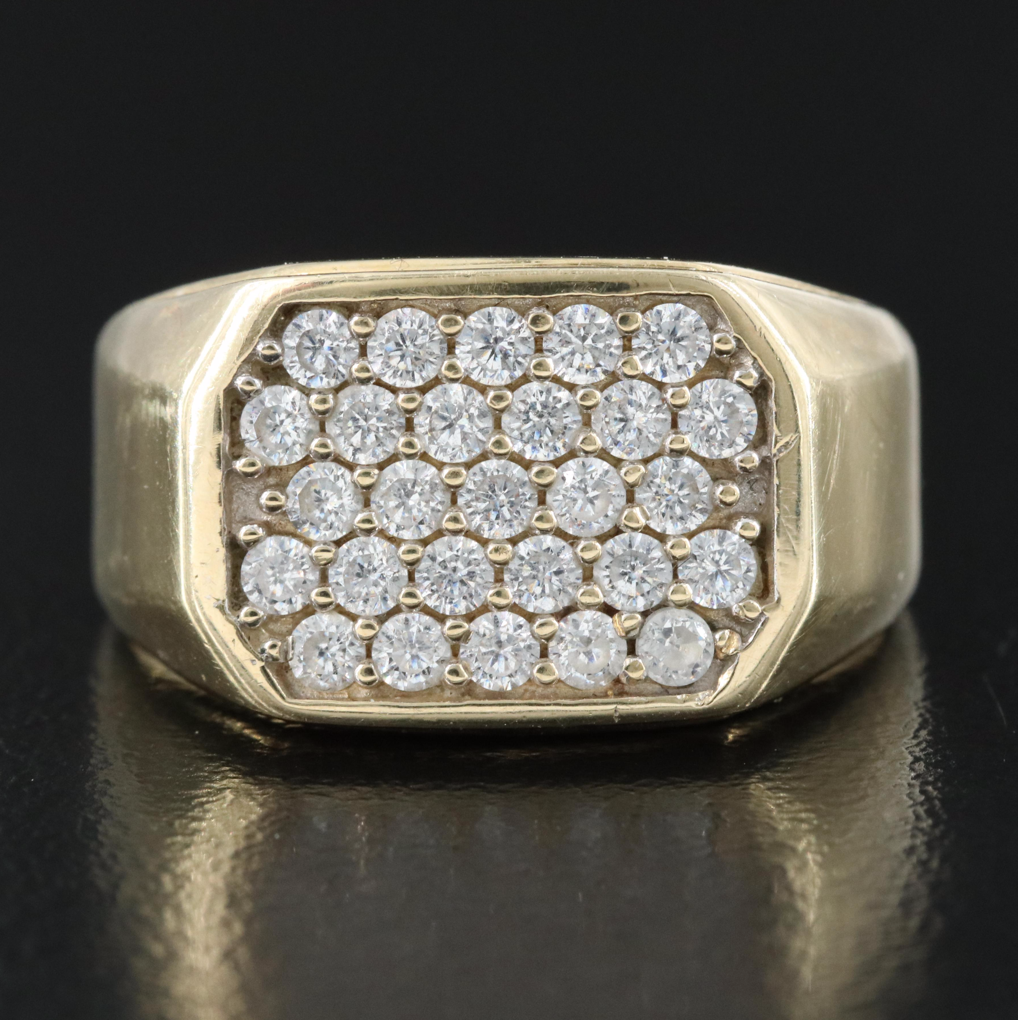 10K Cubic Zirconia Ring