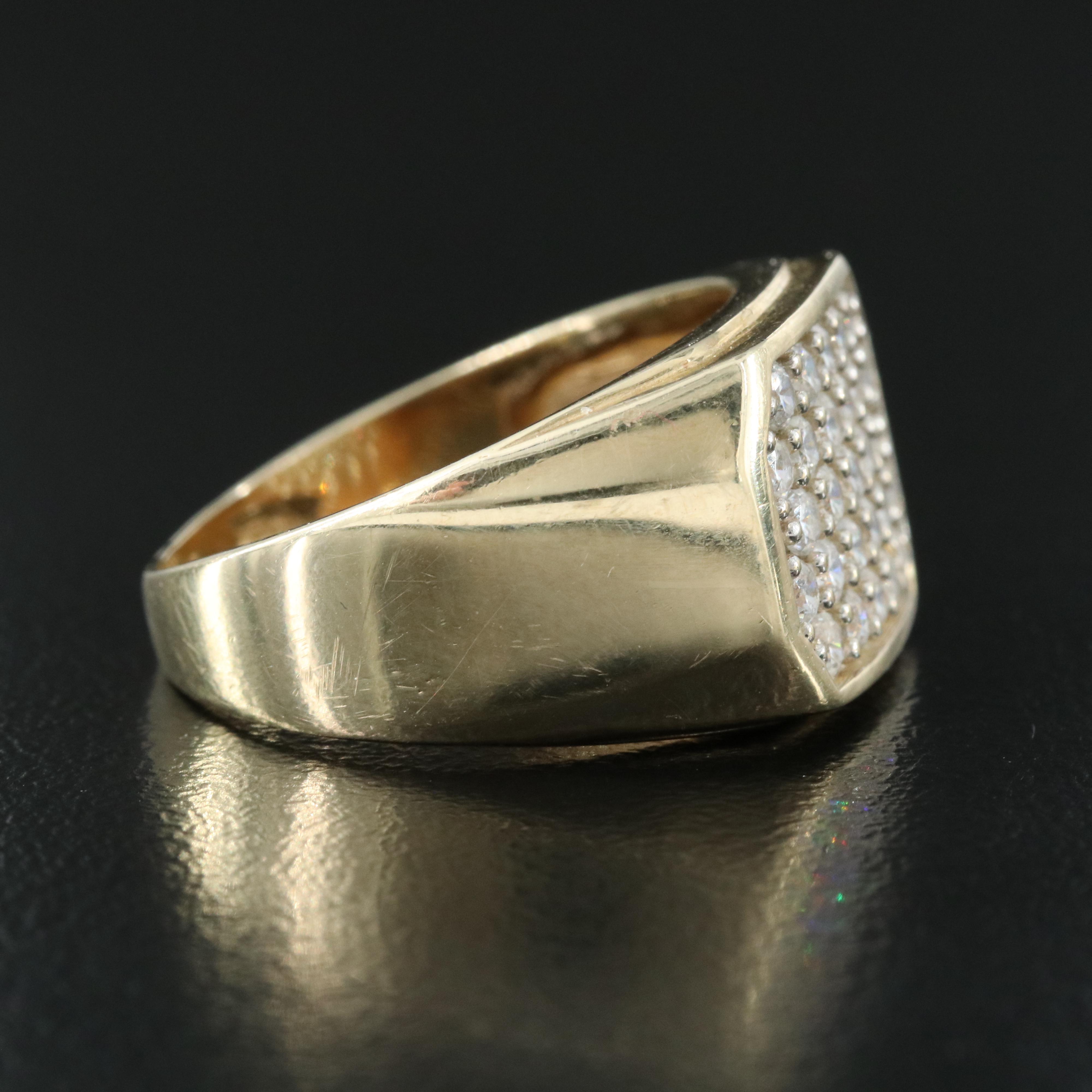 10K Cubic Zirconia Ring