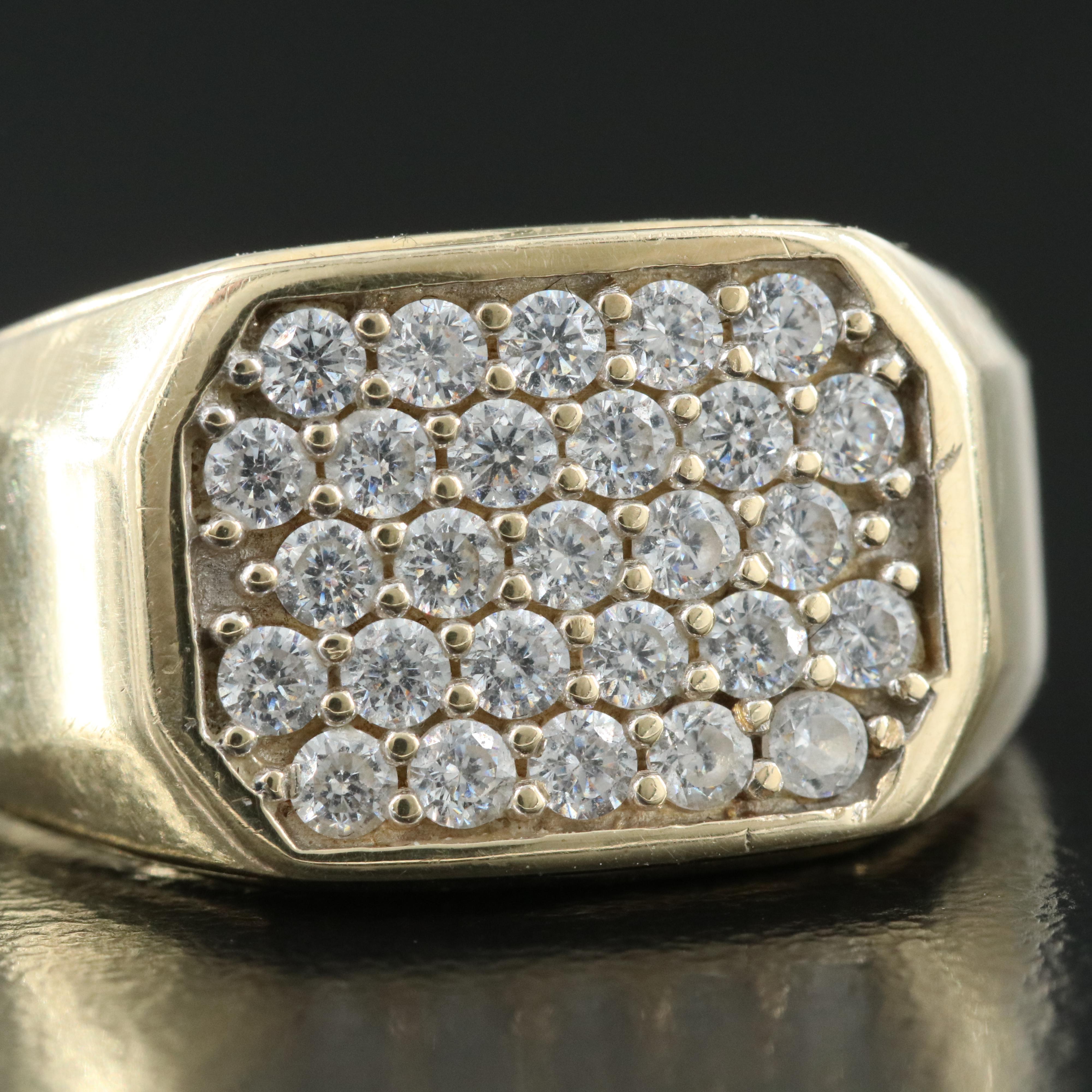 10K Cubic Zirconia Ring