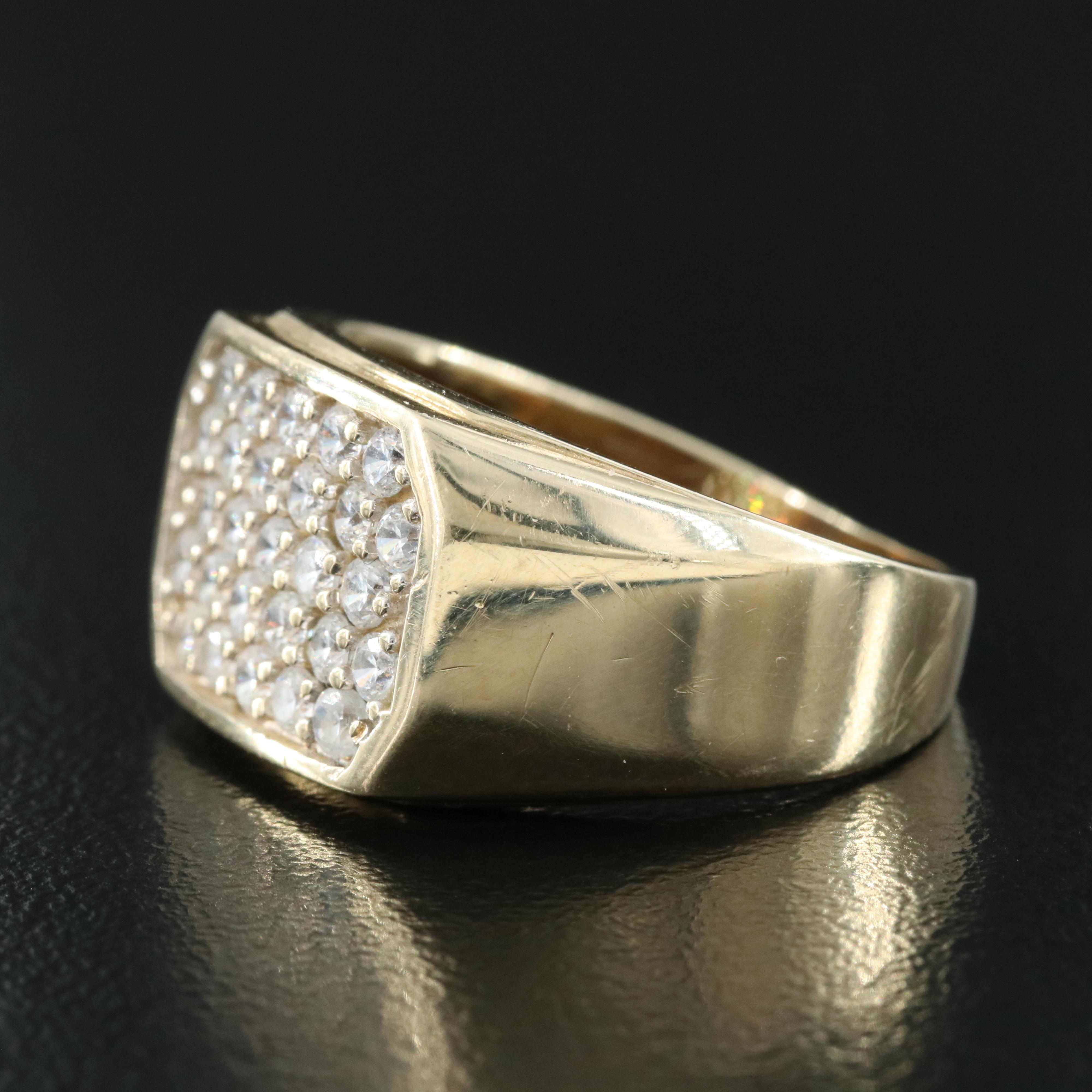 10K Cubic Zirconia Ring