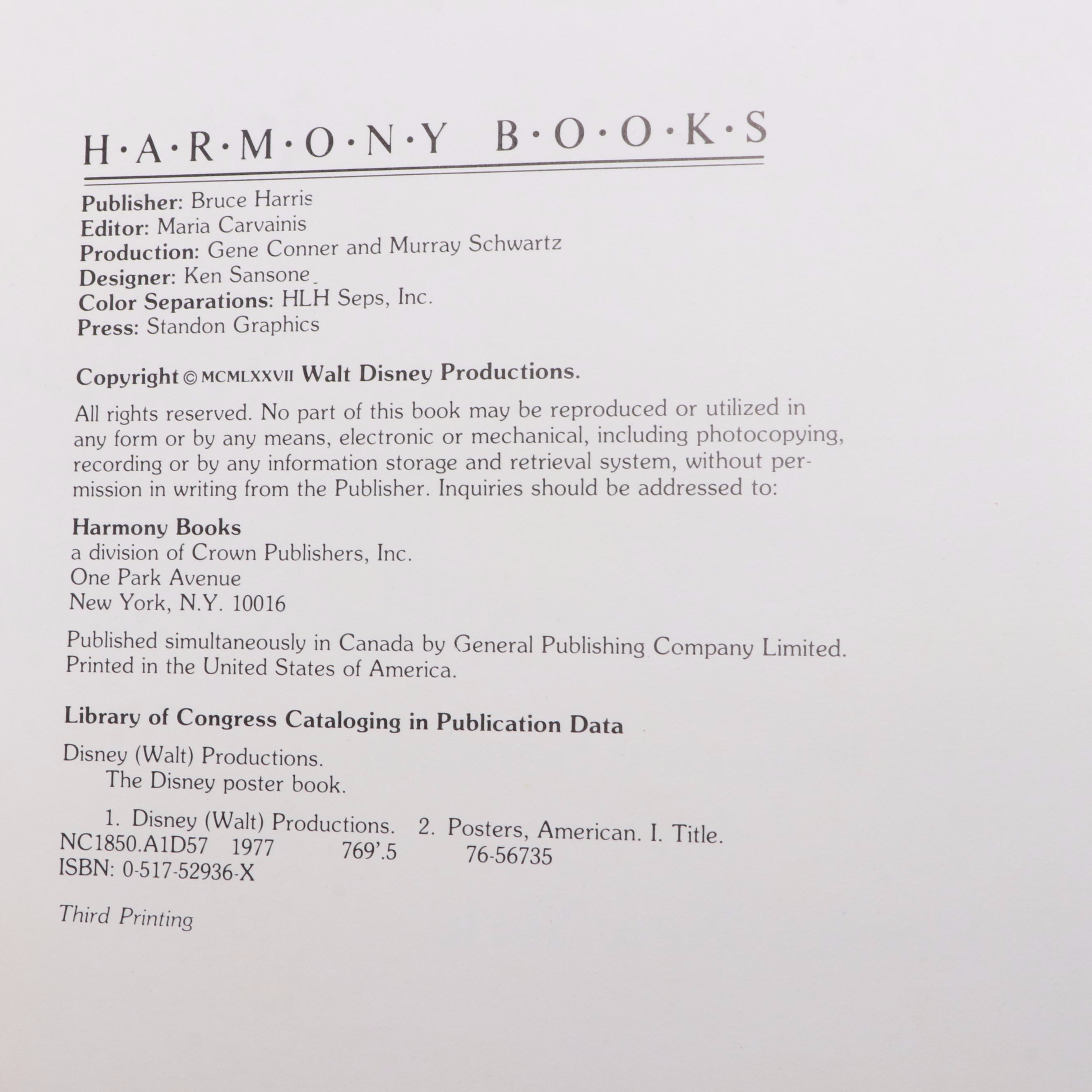 "The Disney Poster Book by Maurice Sendak and More Disney Books