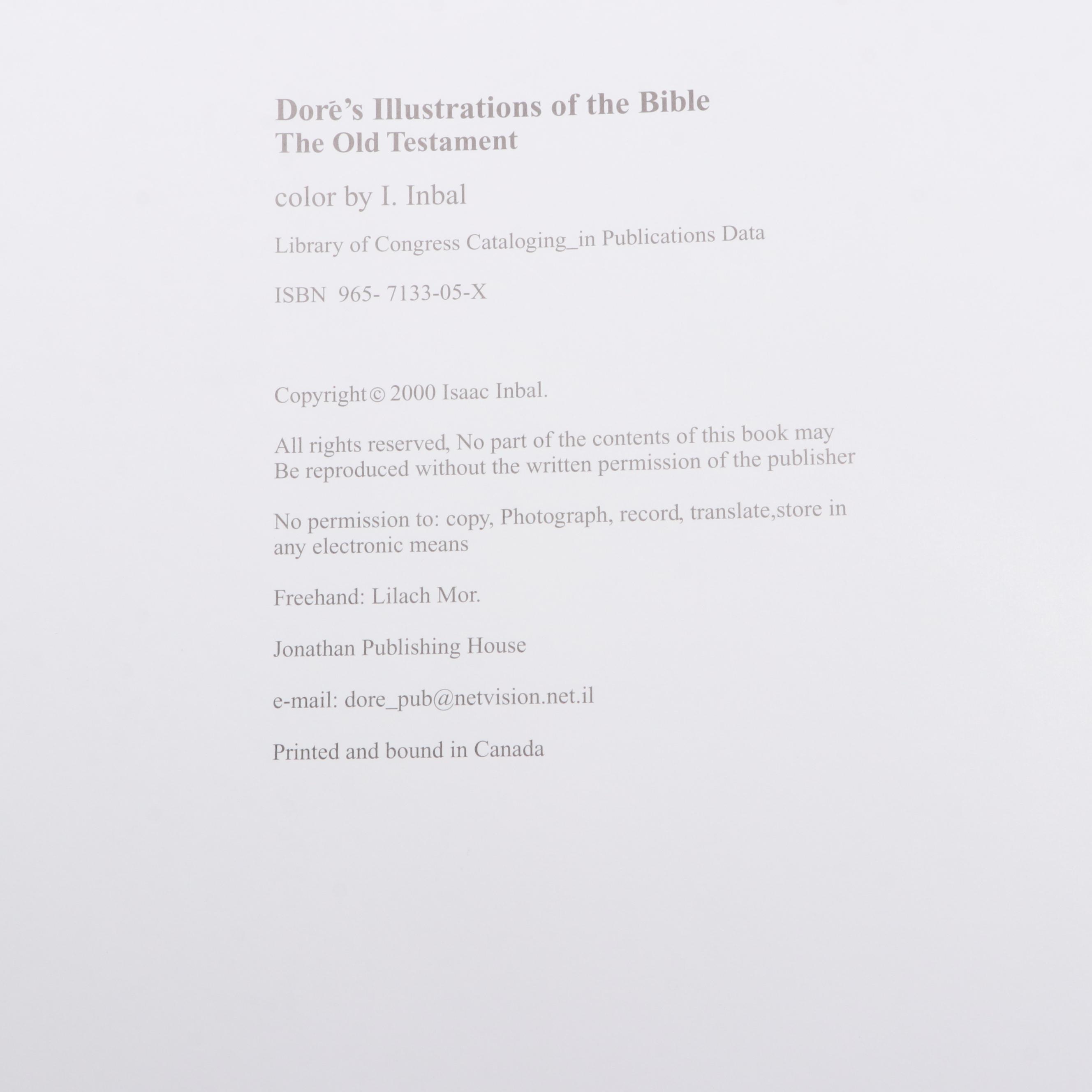 "Doré's Illustrations of the Bible: The Old Testament" by Isaac Inbal, 2000