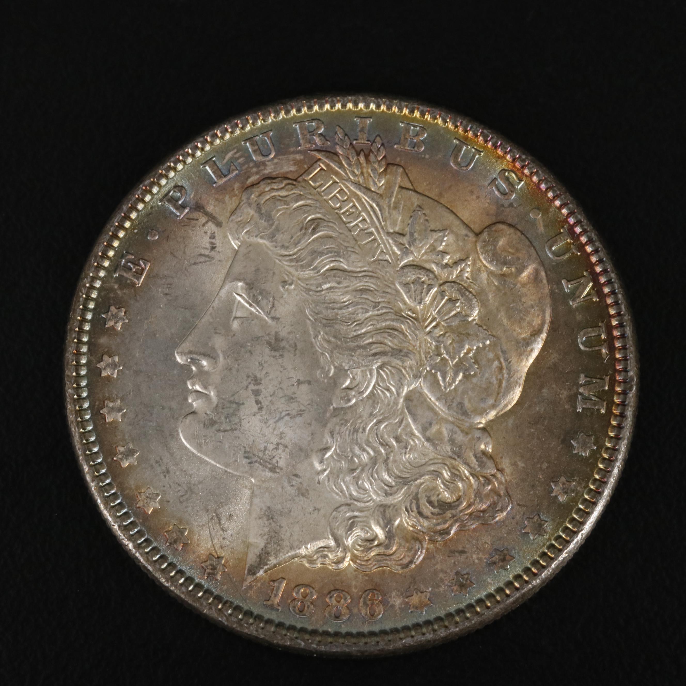 1886 and 1887 Uncirculated Morgan Silver Dollars