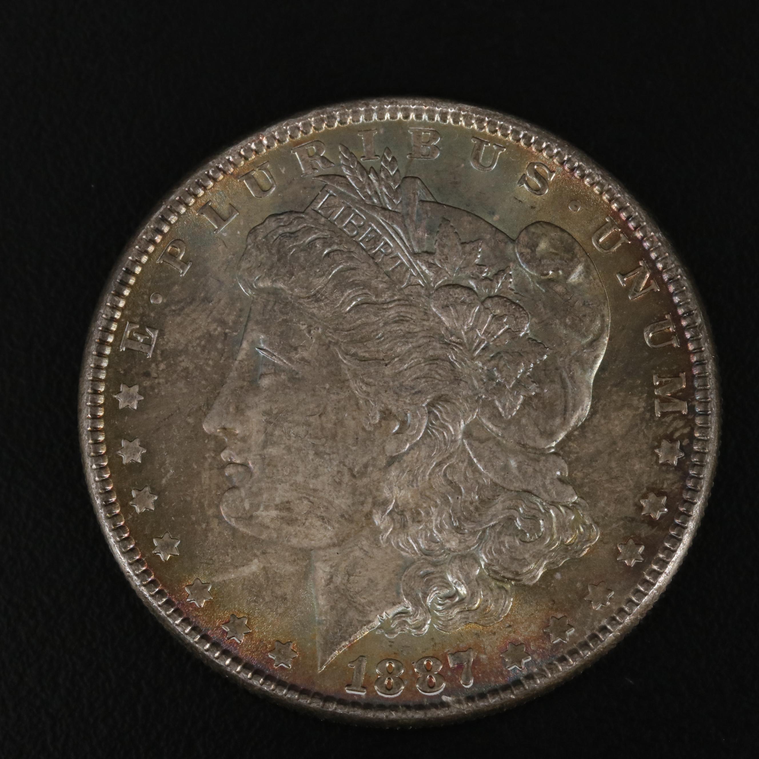 1886 and 1887 Uncirculated Morgan Silver Dollars