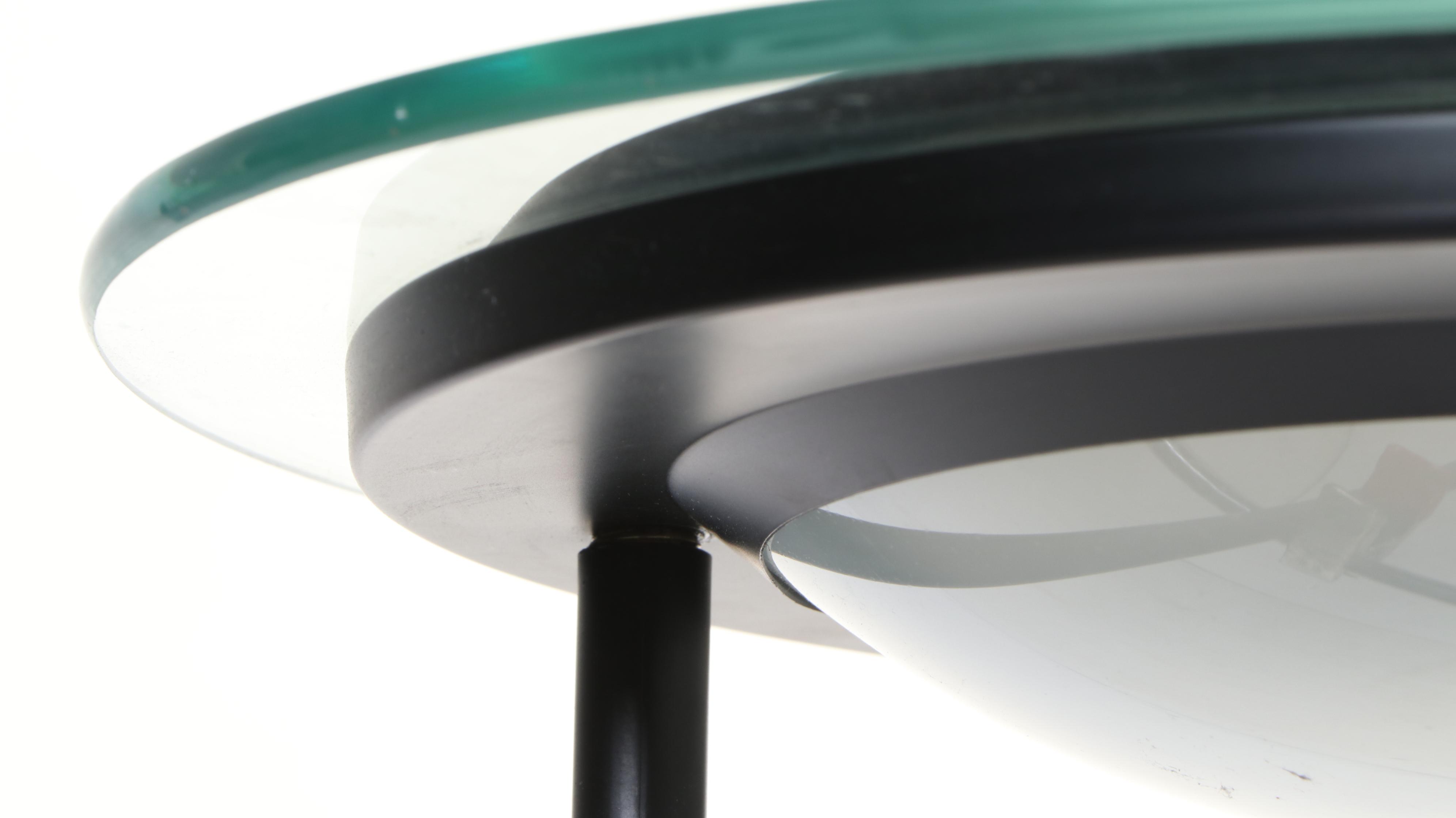 Lite Source Black Metal Deco Revival Halogen Torchiere Floor Lamp, Late 20th C