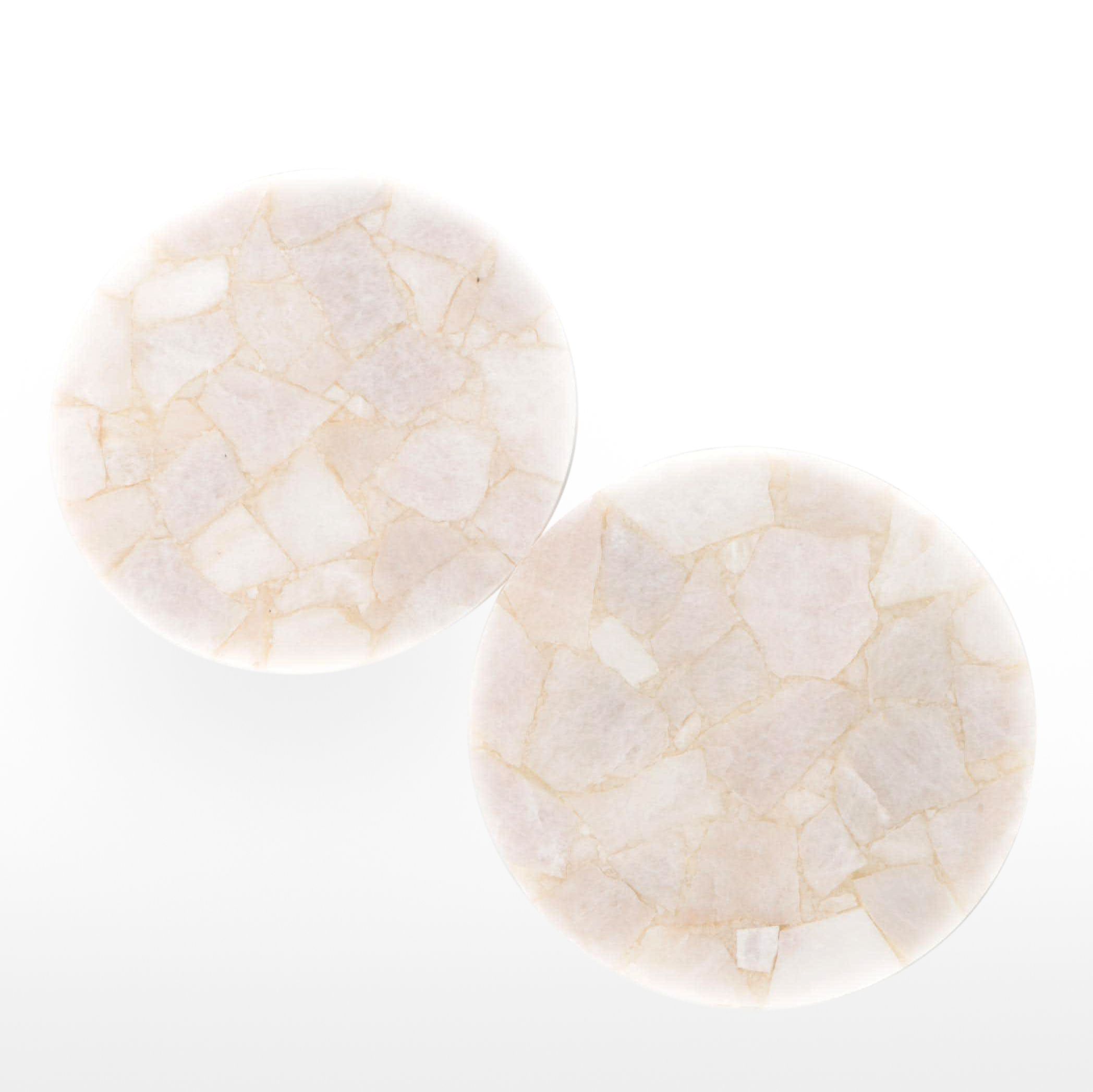 Polished White Quartz Table Tops or Trivets