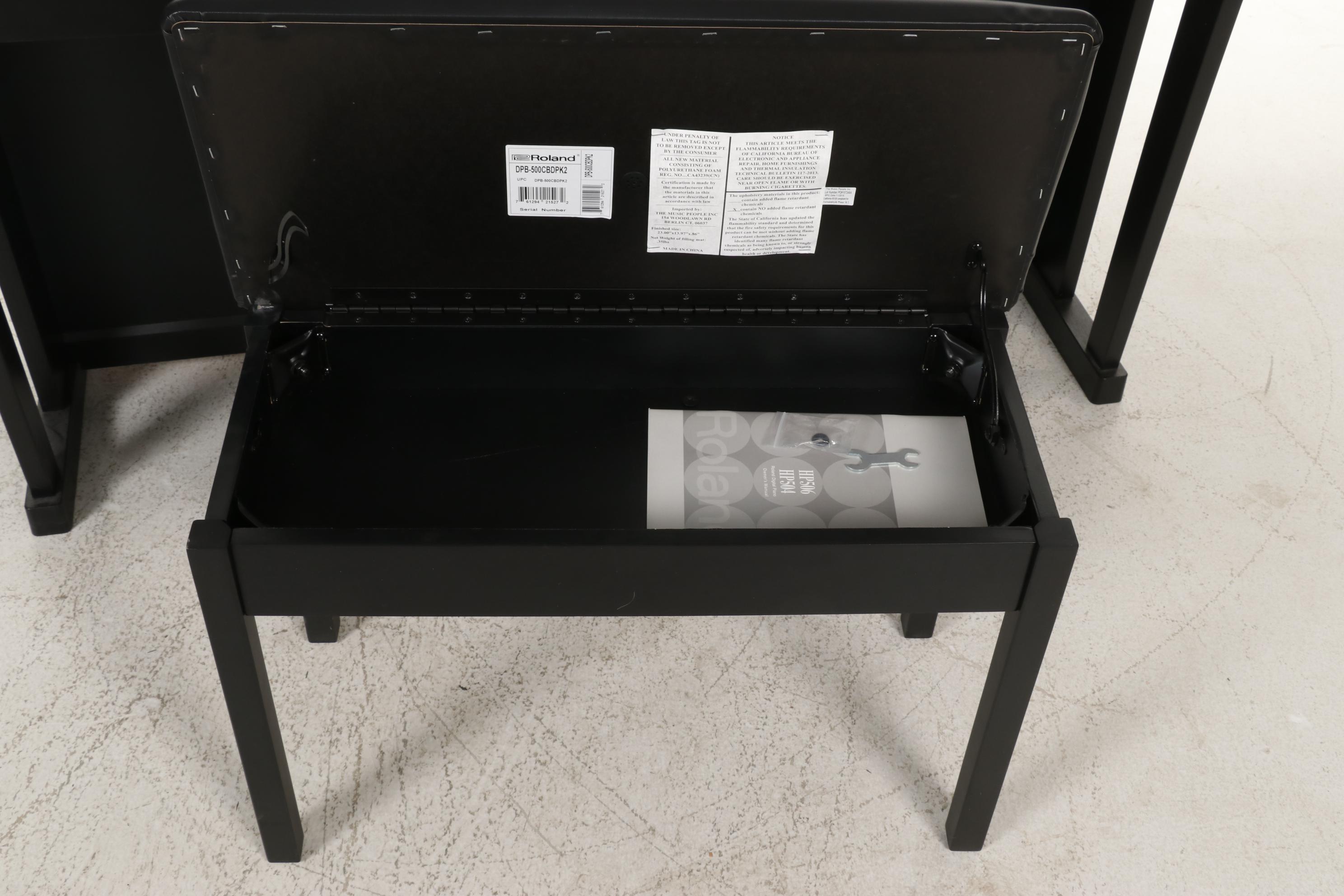 Roland HP504 Digital Piano and Storage Bench