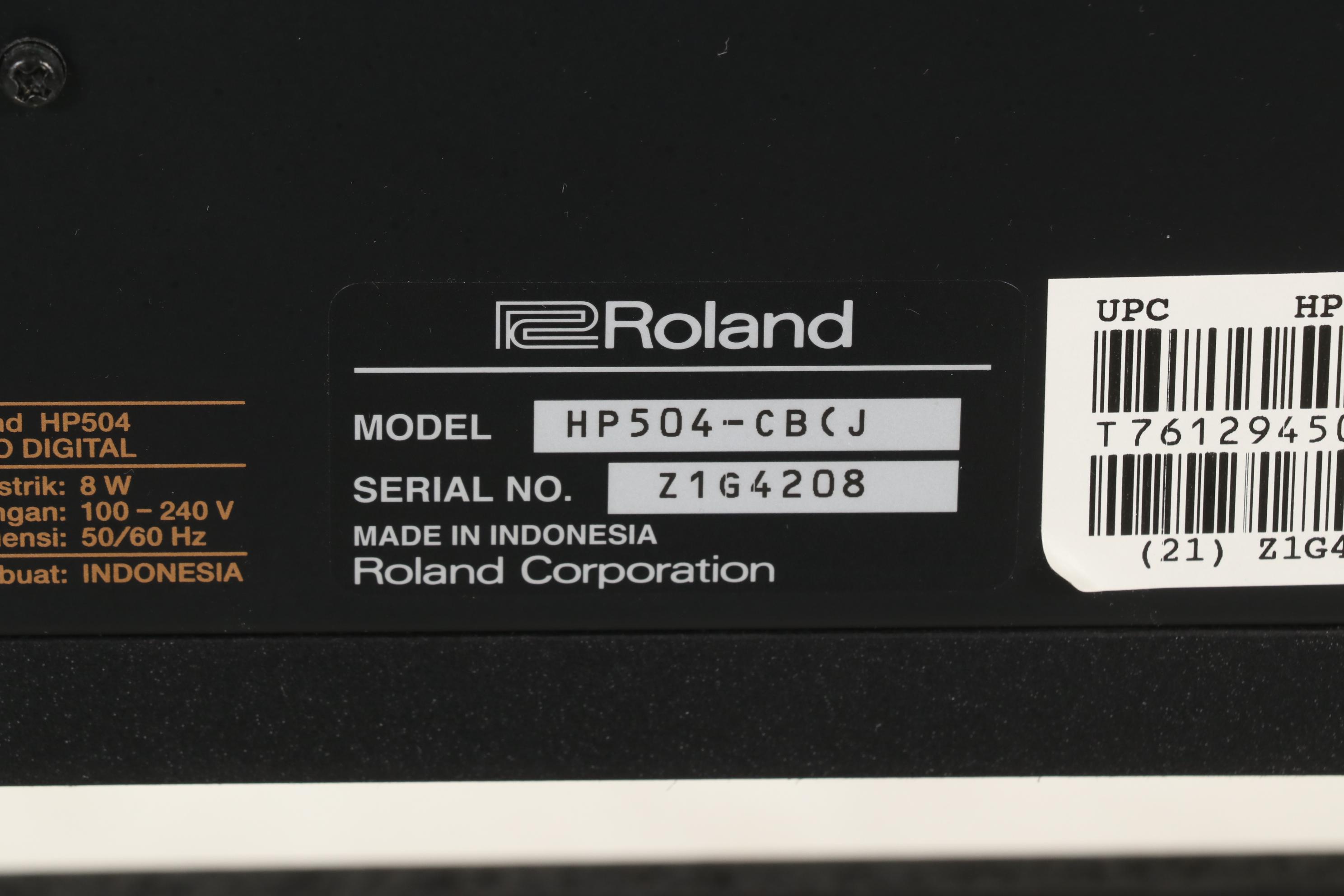 Roland HP504 Digital Piano and Storage Bench