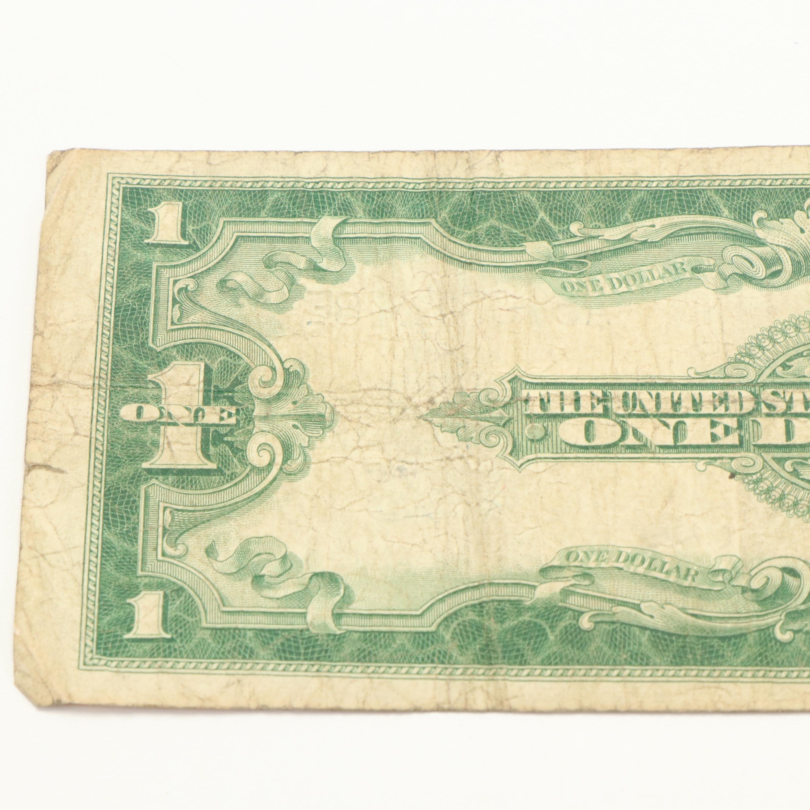 Two 1923 Large Size United States One Dollar Silver Certificates