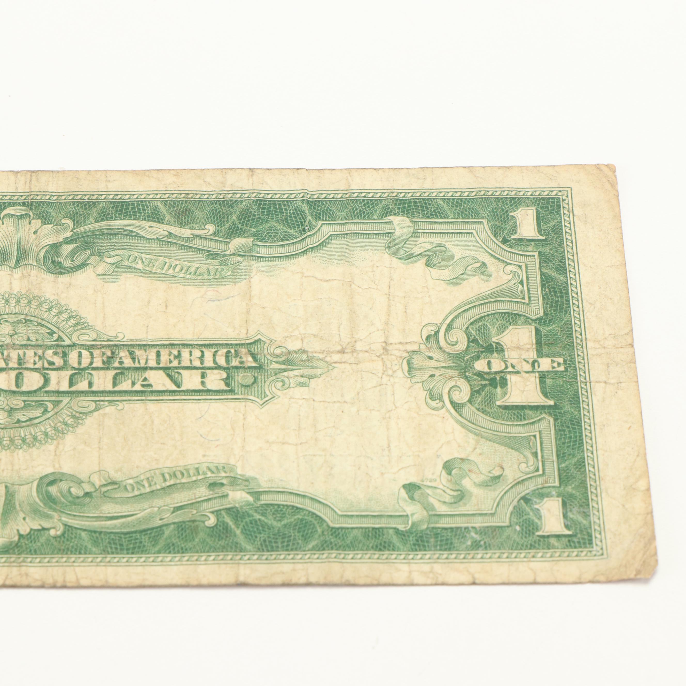 Two 1923 Large Size United States One Dollar Silver Certificates