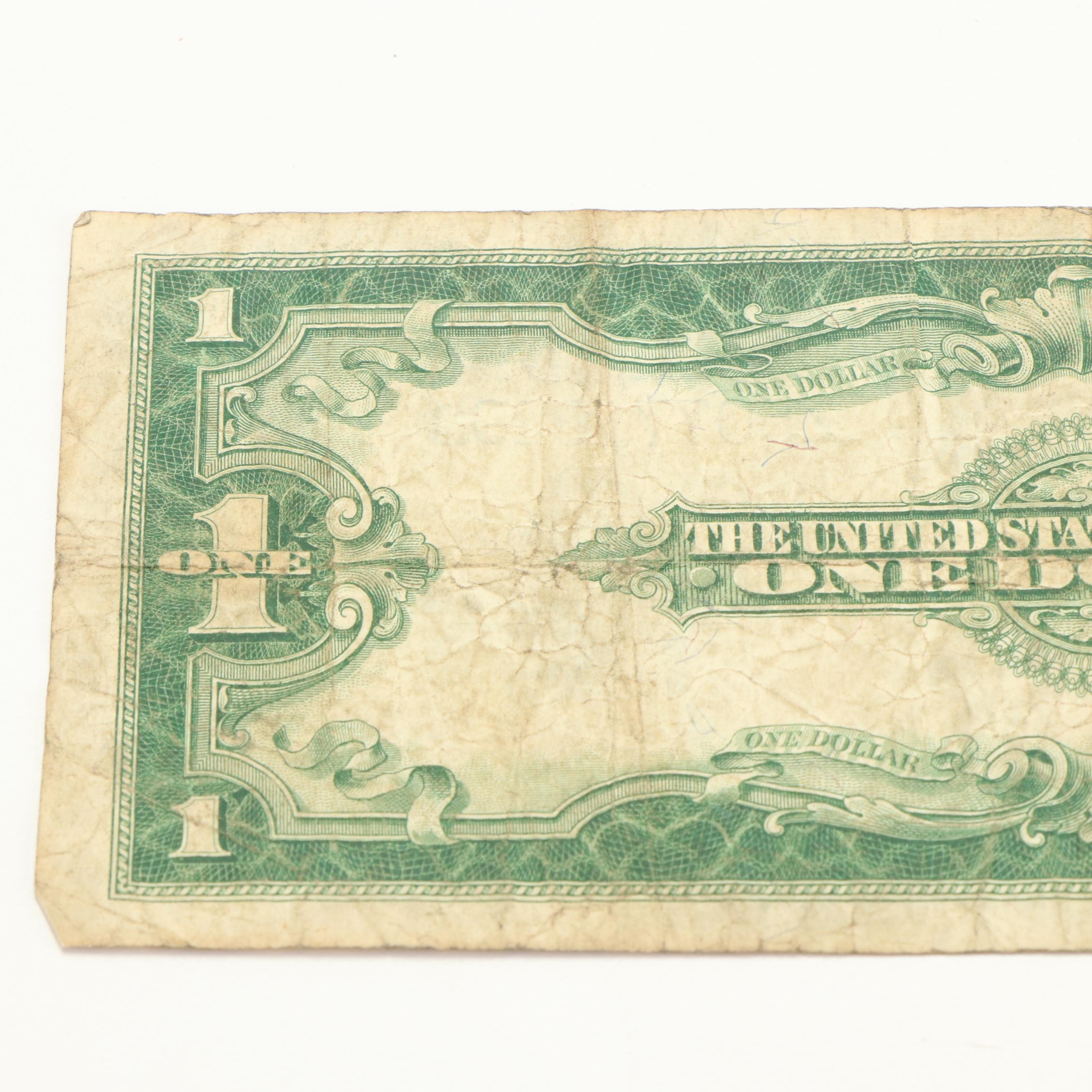 Two 1923 Large Size United States One Dollar Silver Certificates
