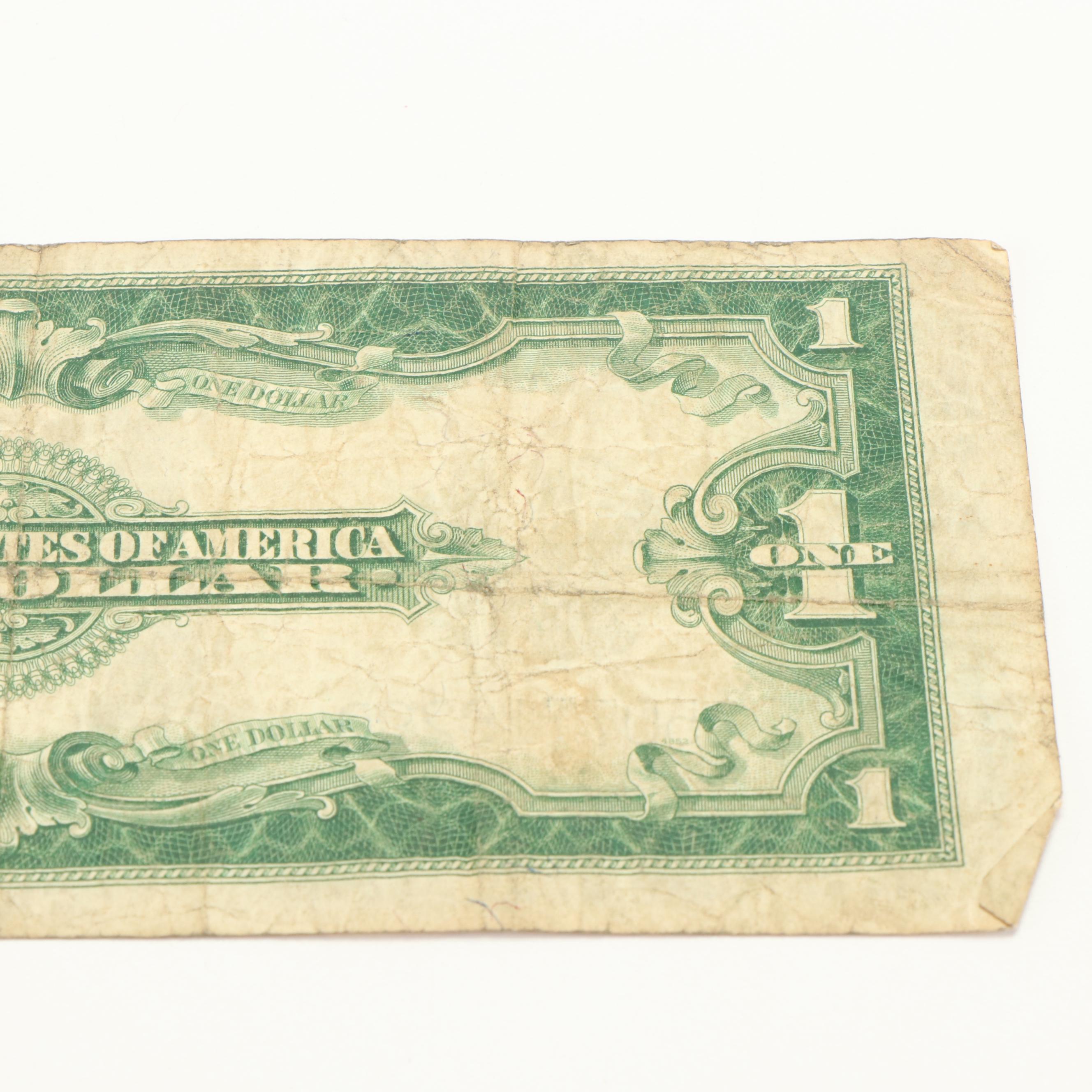 Two 1923 Large Size United States One Dollar Silver Certificates