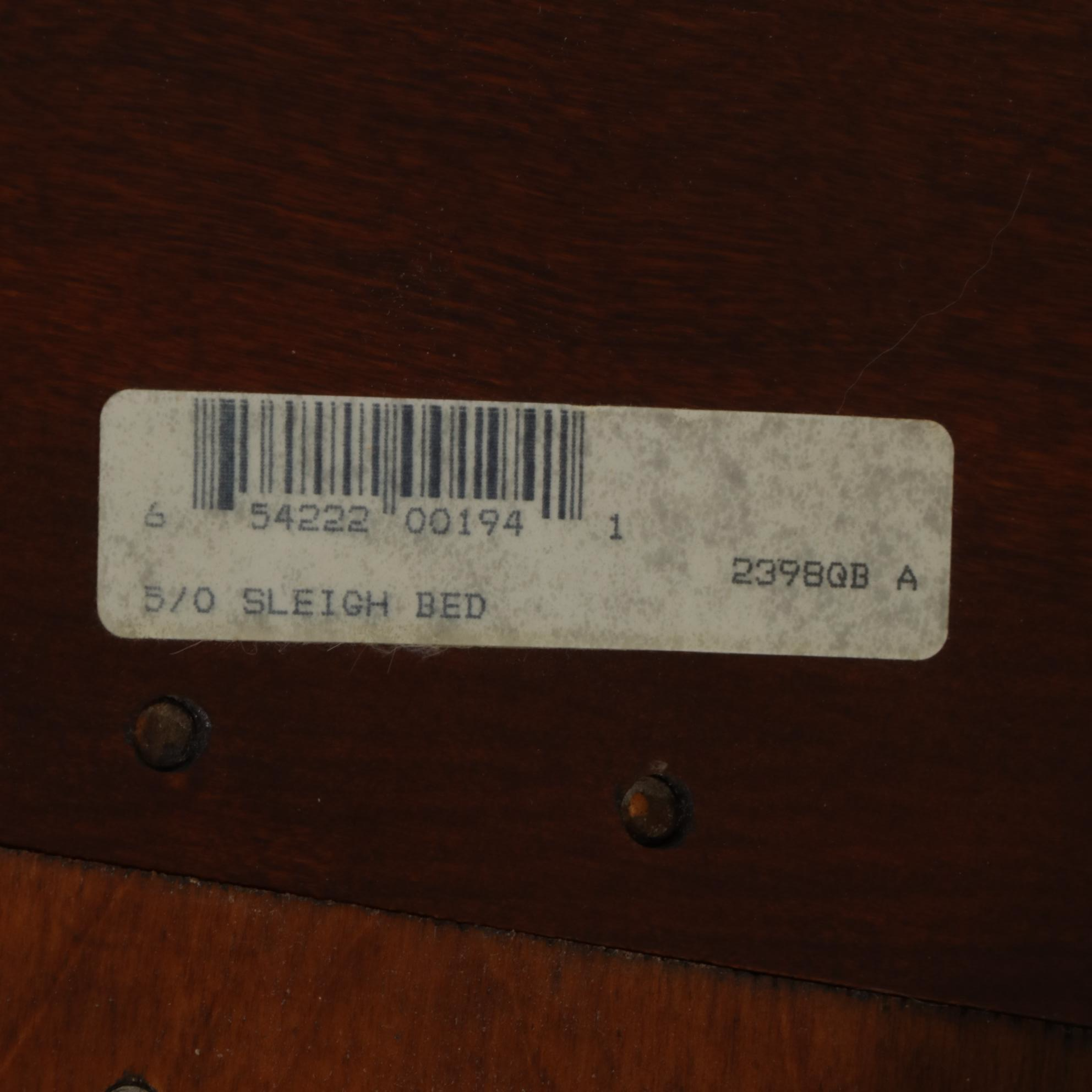 French Empire Style Cherrywood Queen Size Sleigh Bed