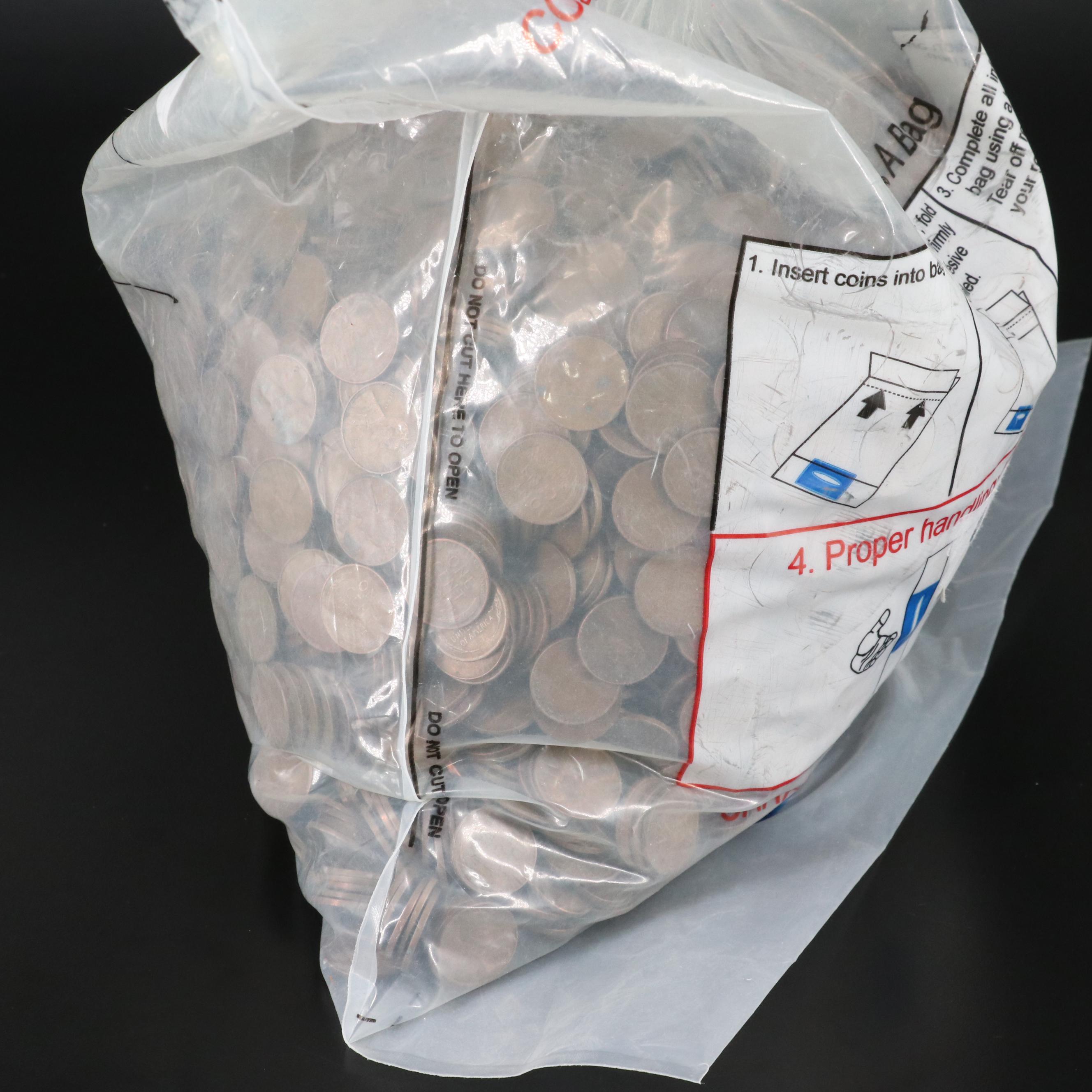 Sealed Bag of 5000 Wheat Cents