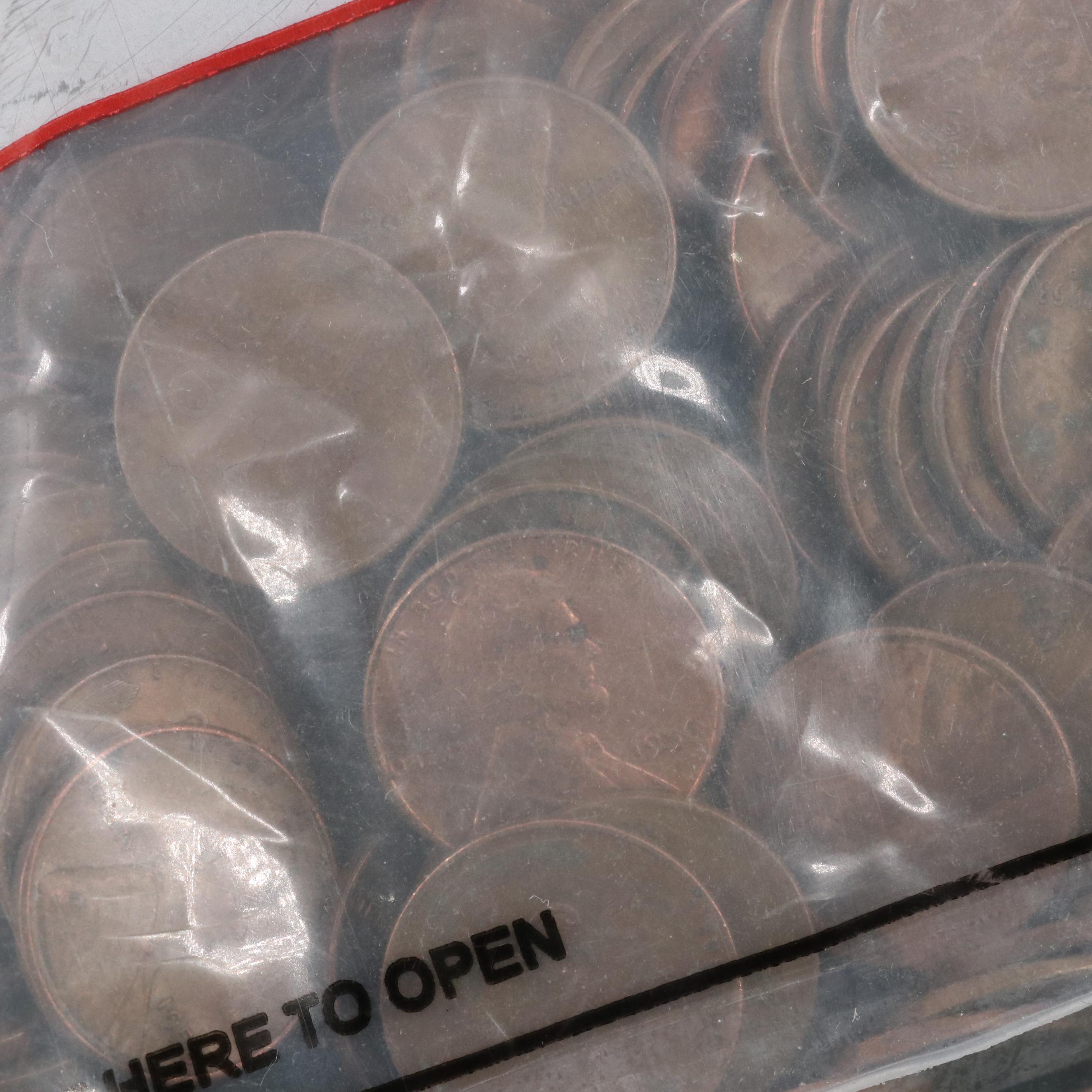 Sealed Bag of 5000 Wheat Cents