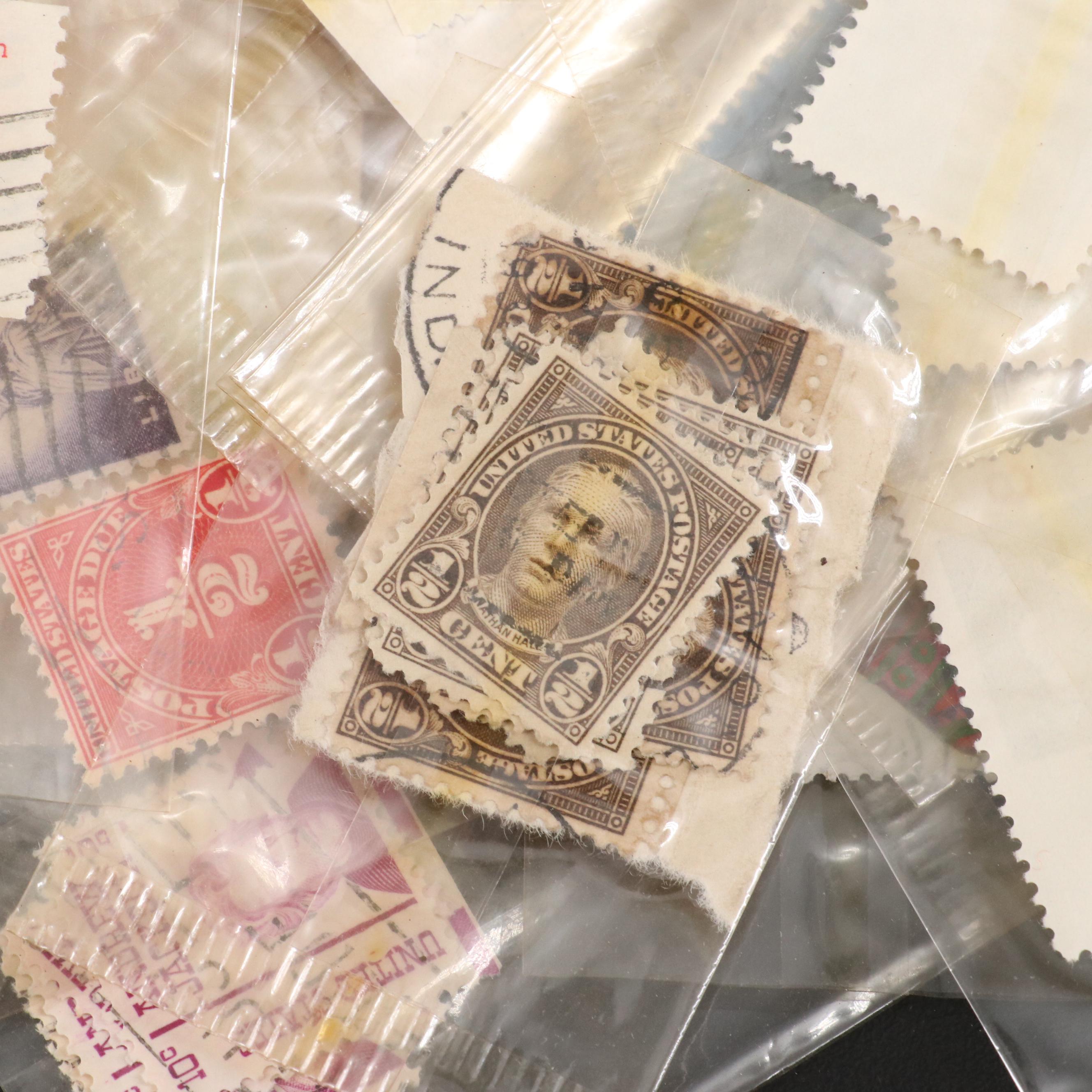 Large Assortment of Single U.S. Postage Stamps