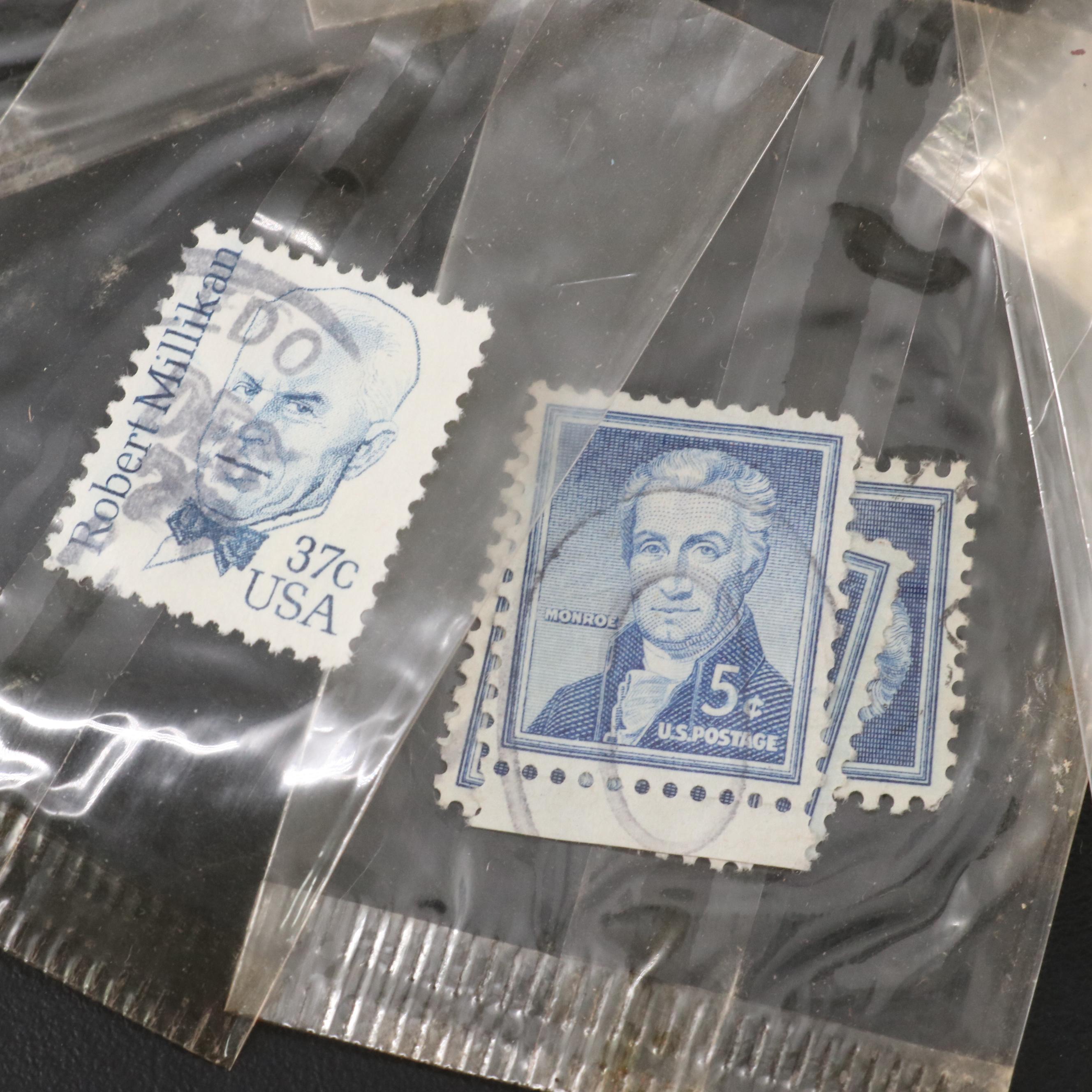 Large Assortment of Single U.S. Postage Stamps
