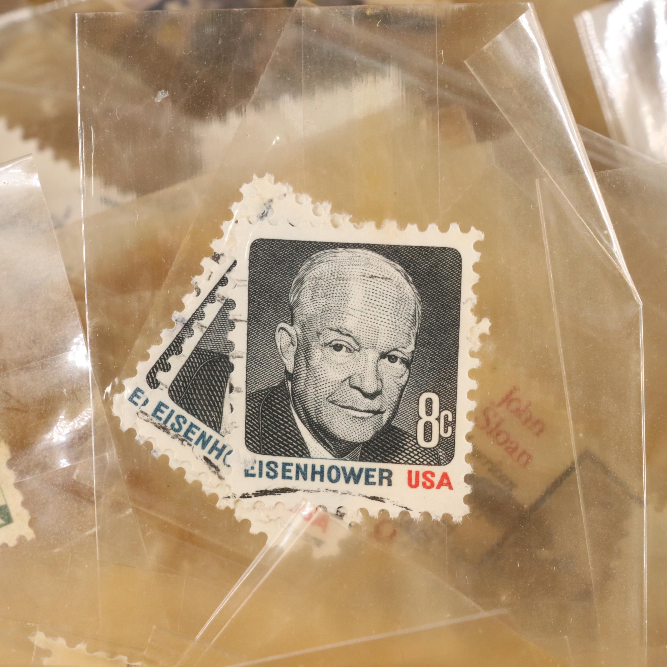 Large Assortment of Single U.S. Postage Stamps