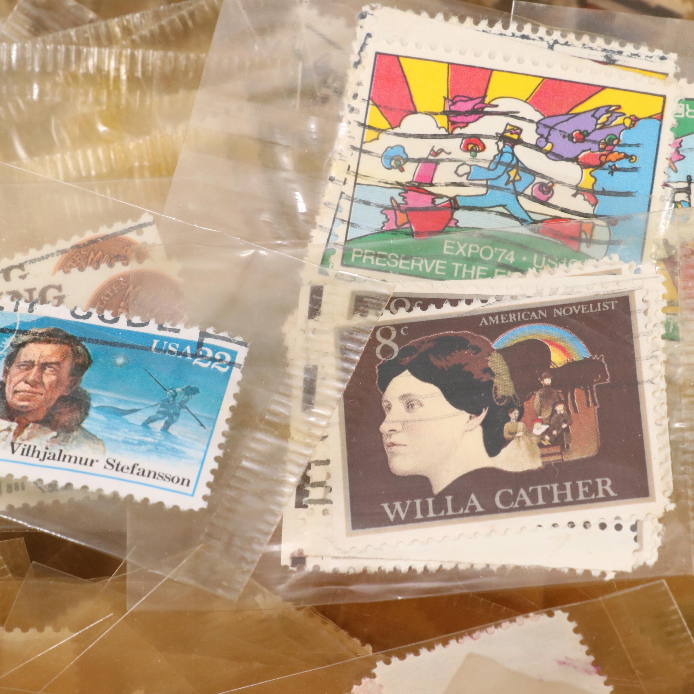 Large Assortment of Single U.S. Postage Stamps