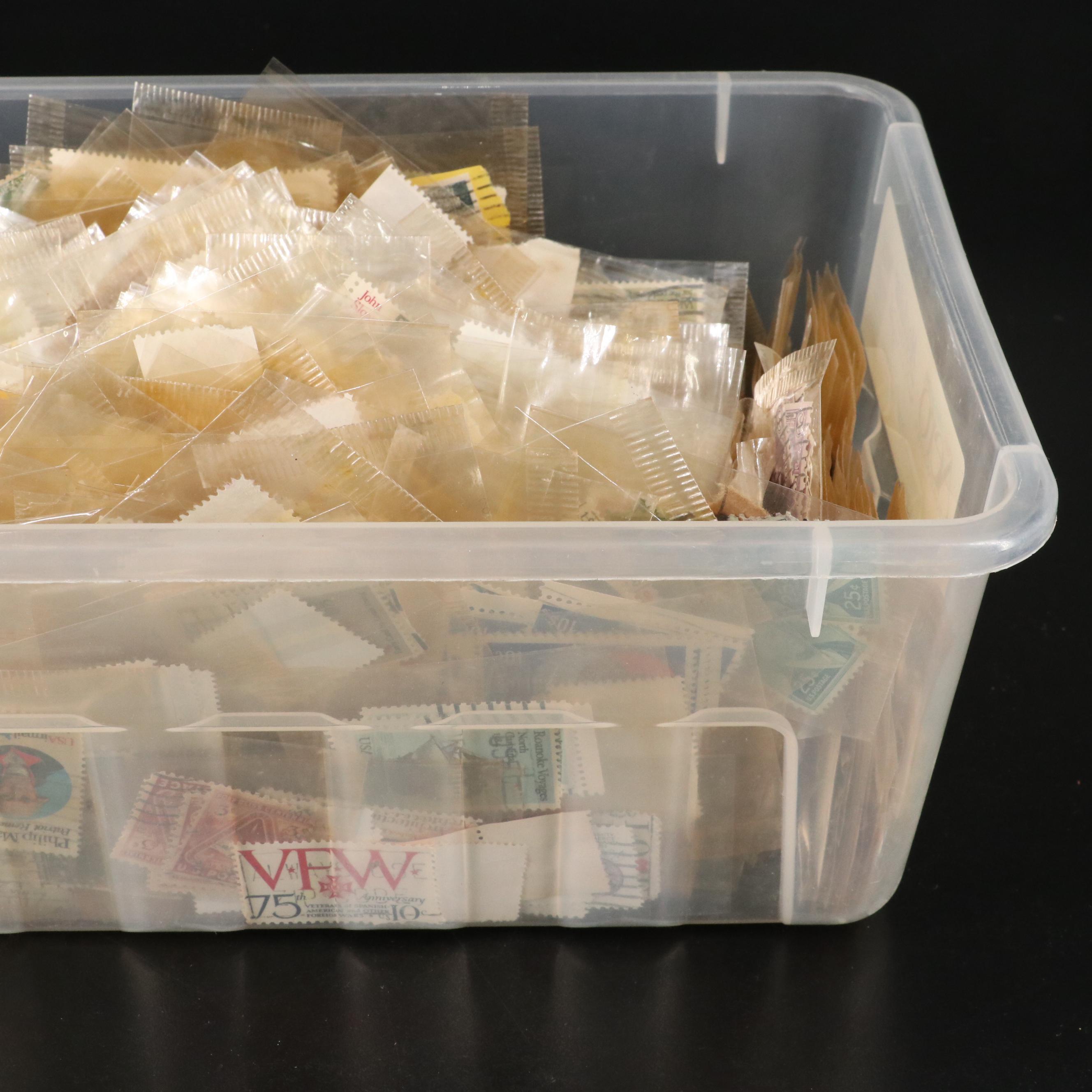 Large Assortment of Single U.S. Postage Stamps