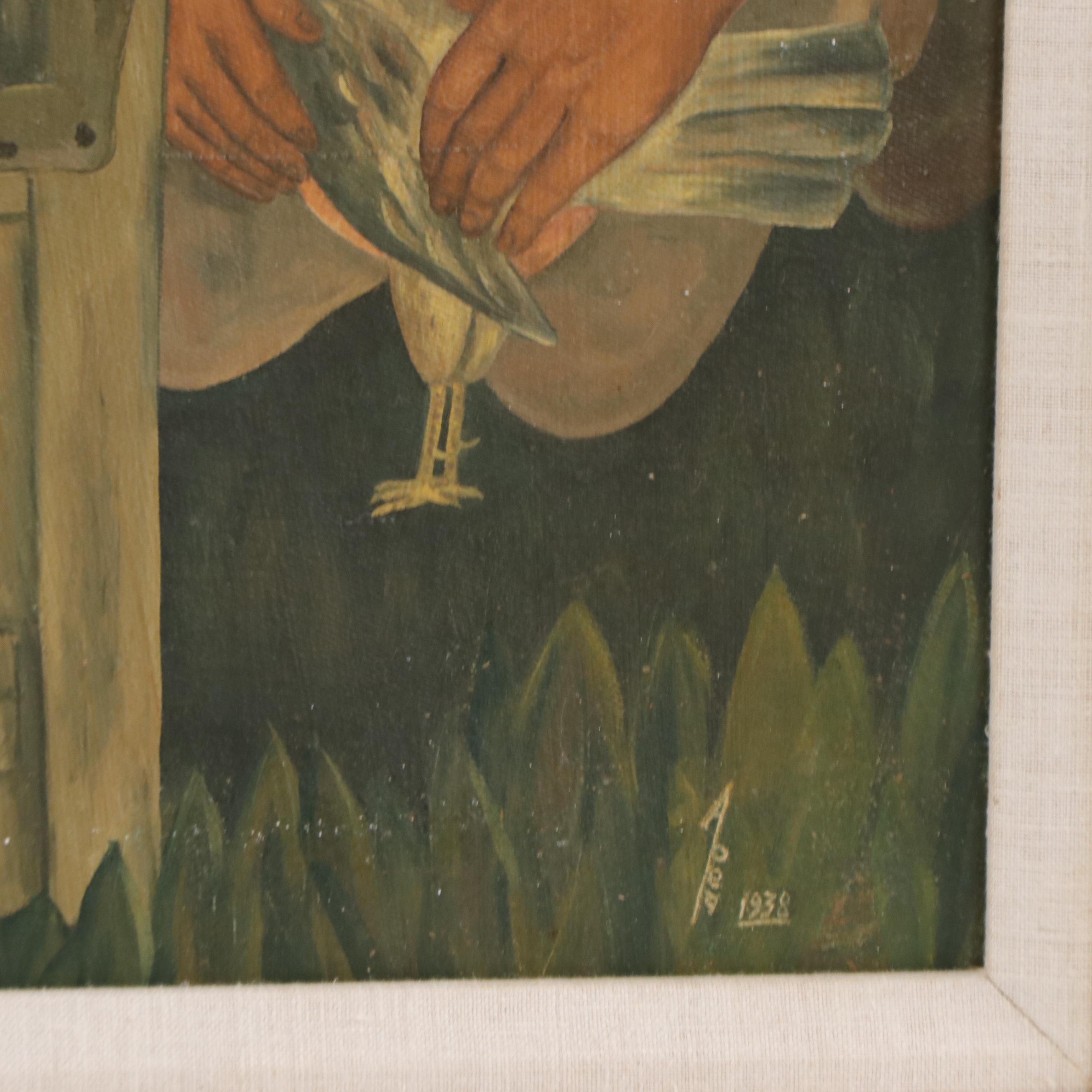 Oil Painting After Eduardo Abela "Guajiros"