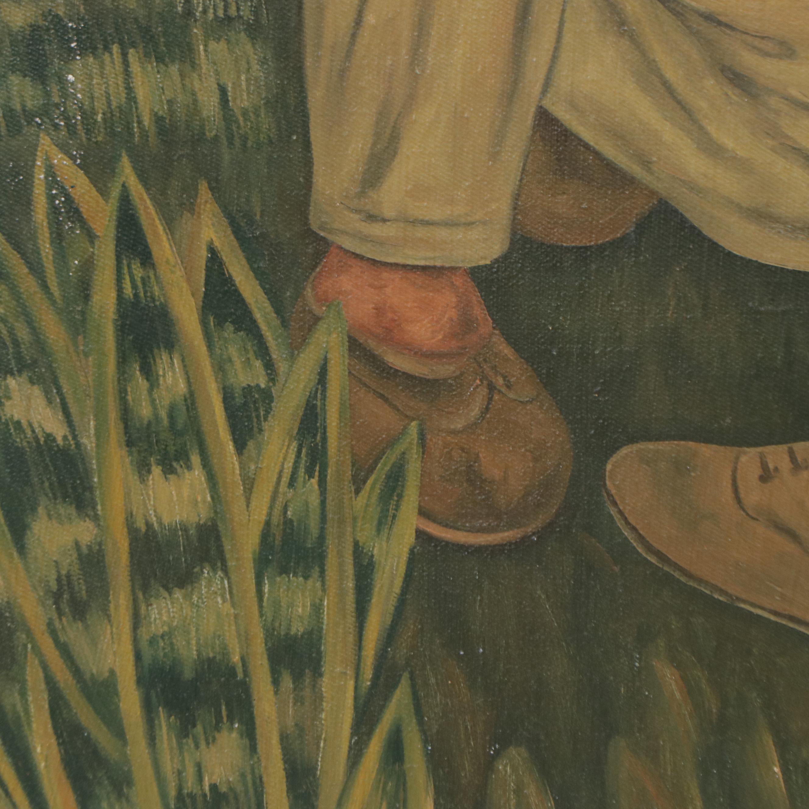 Oil Painting After Eduardo Abela "Guajiros"