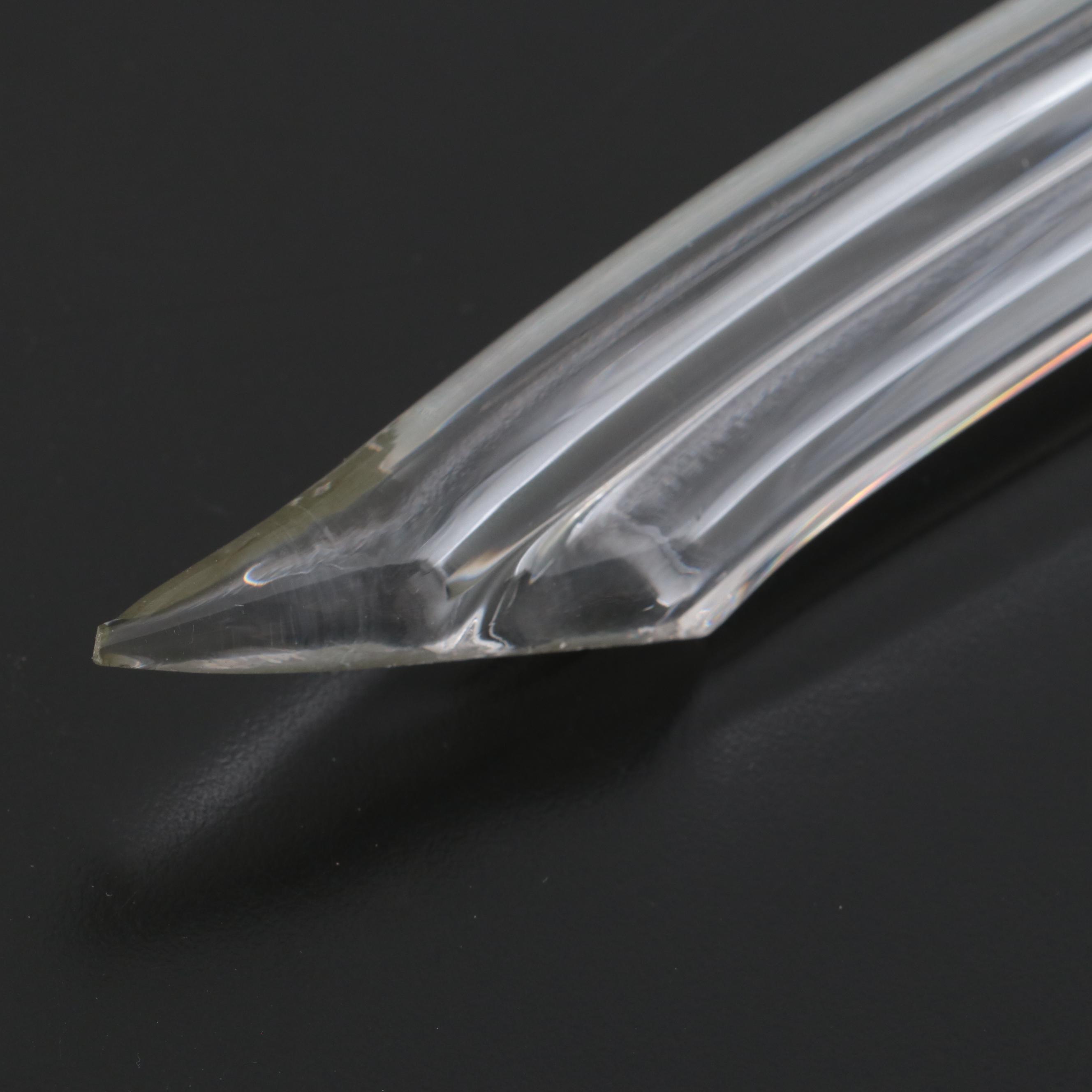 Handcrafted Clear Studio Art Glass Sword Sculpture