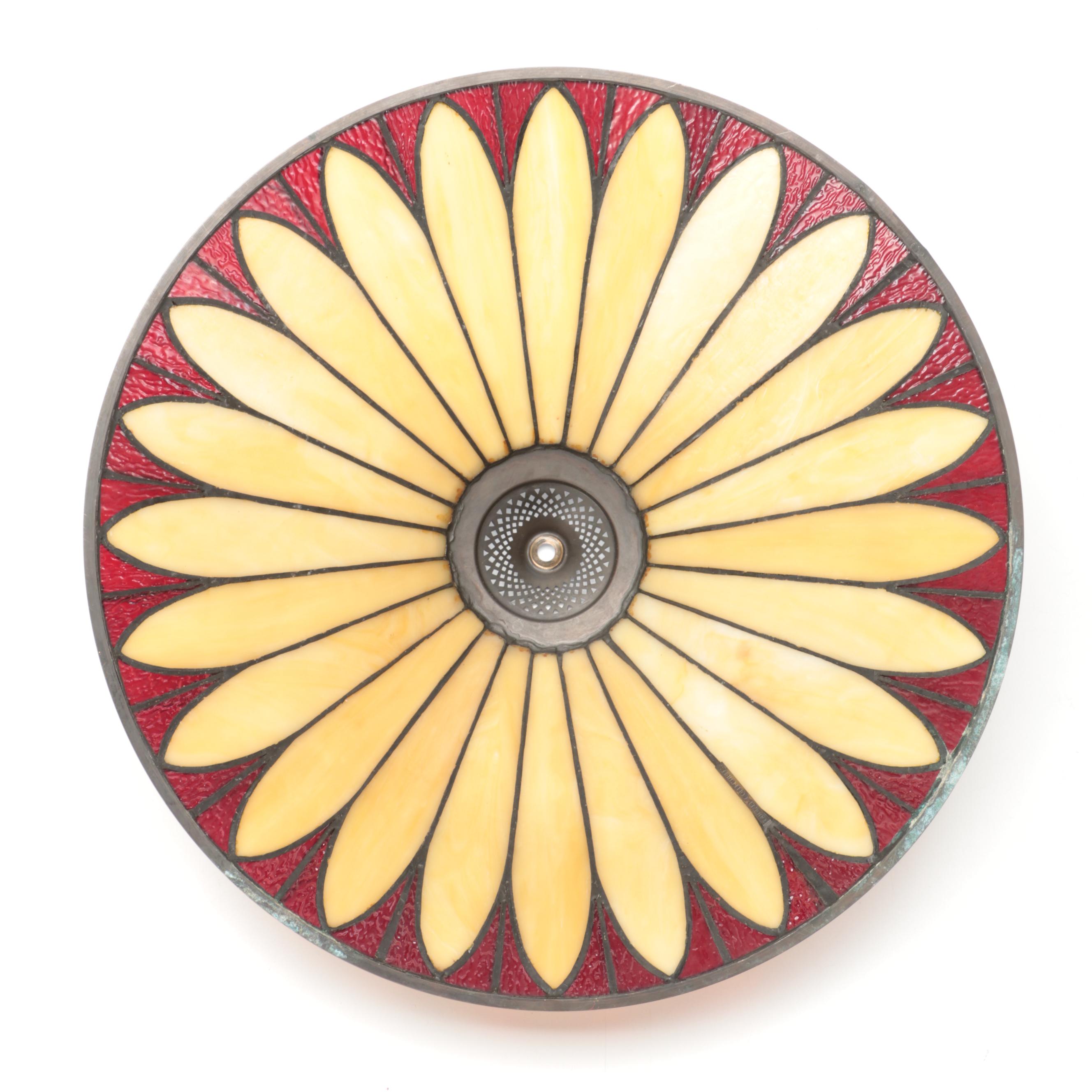 Quoizel Arts & Crafts Style Table Lamp with Stained Glass Shade