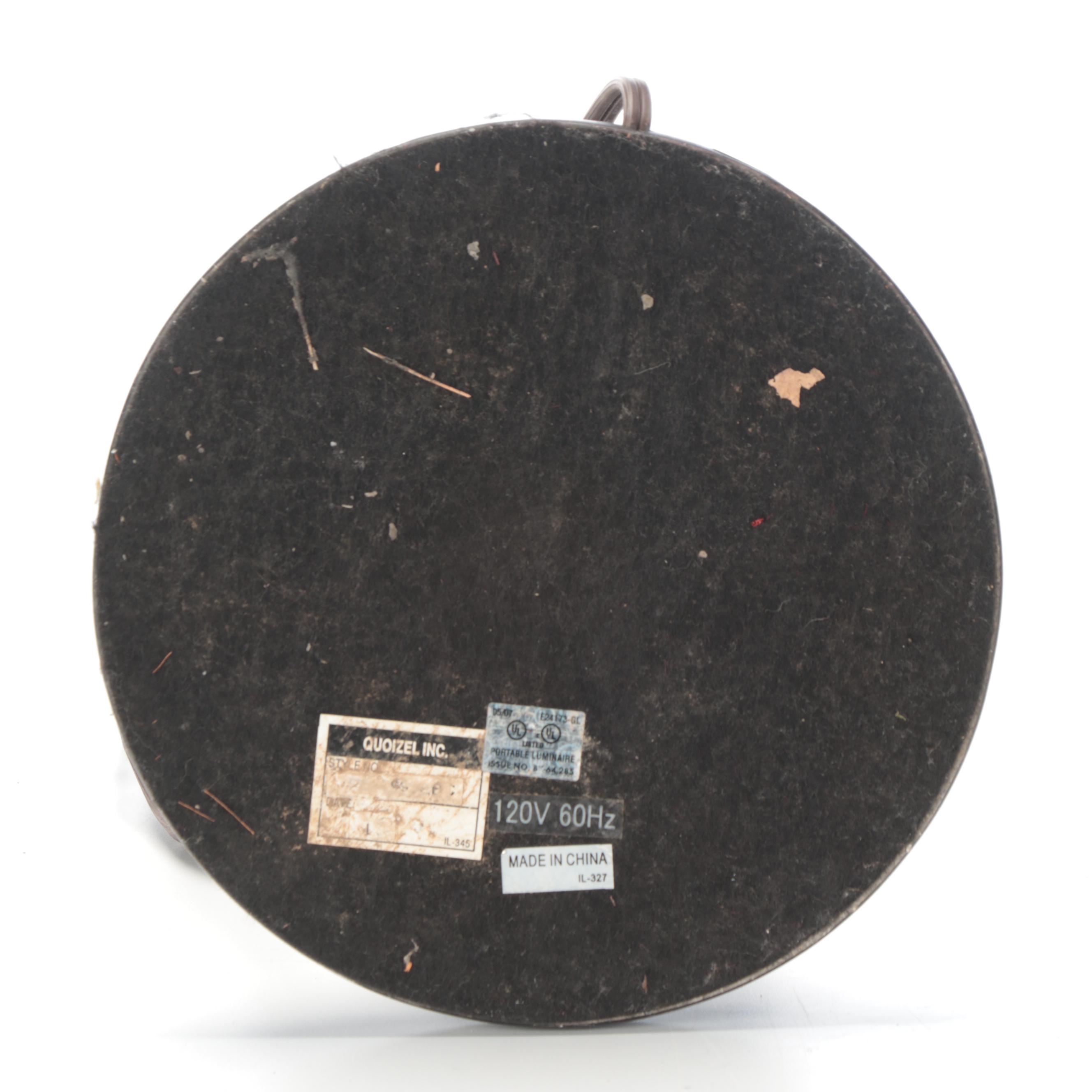 Quoizel Arts & Crafts Style Table Lamp with Stained Glass Shade