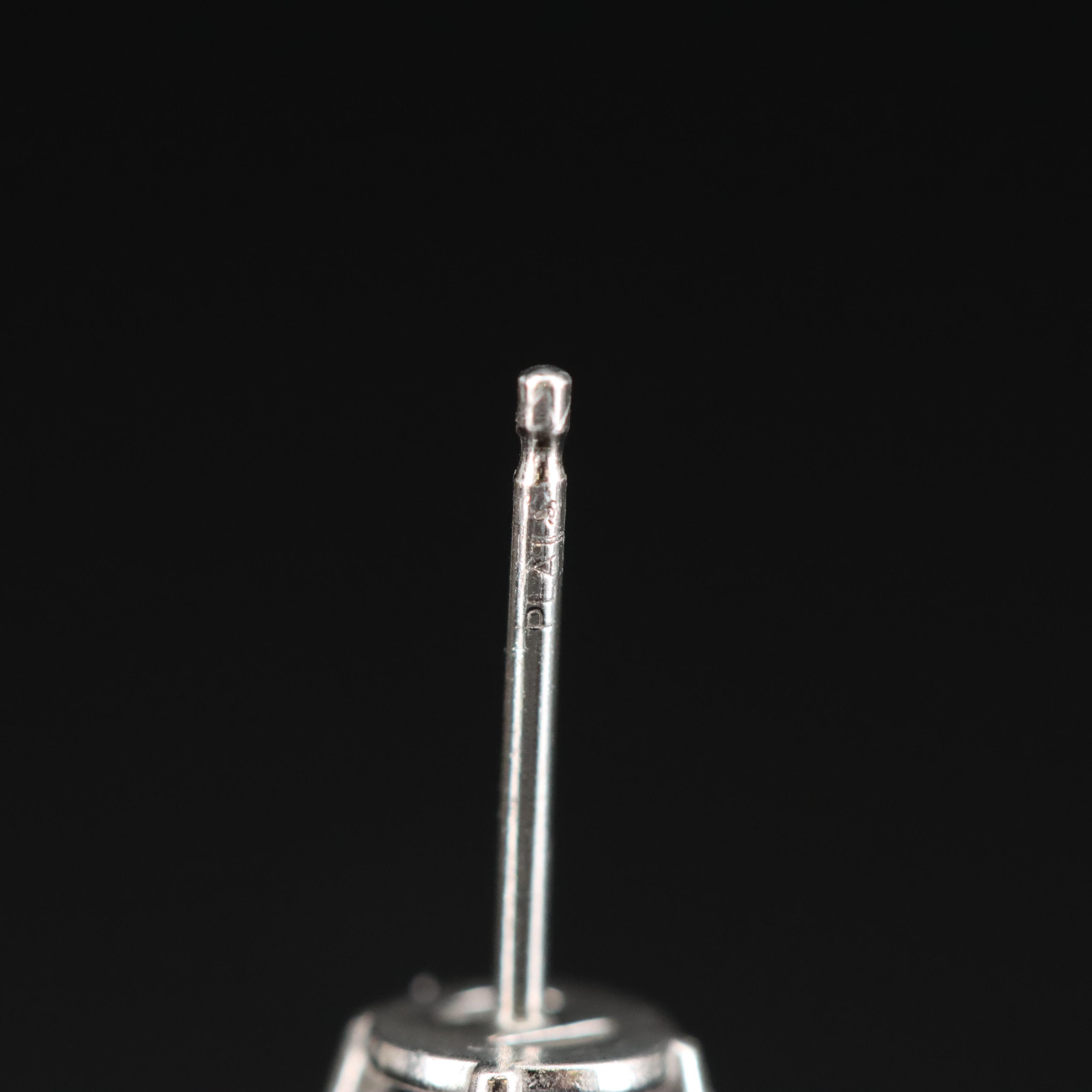 Platinum 2.00 CTW Diamond Stud Earrings with GIA eReports