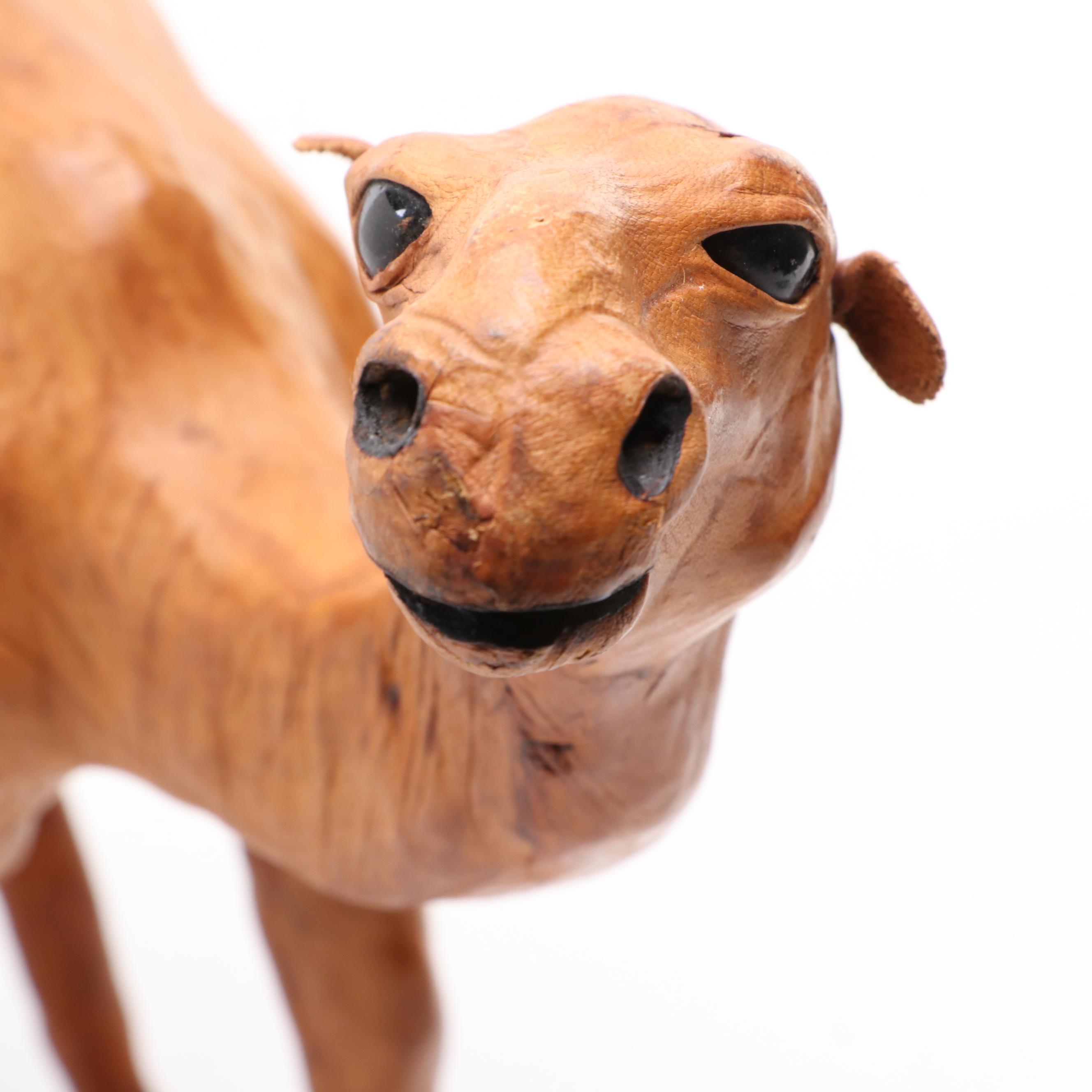 Leather Covered Camel Figurine EBTH