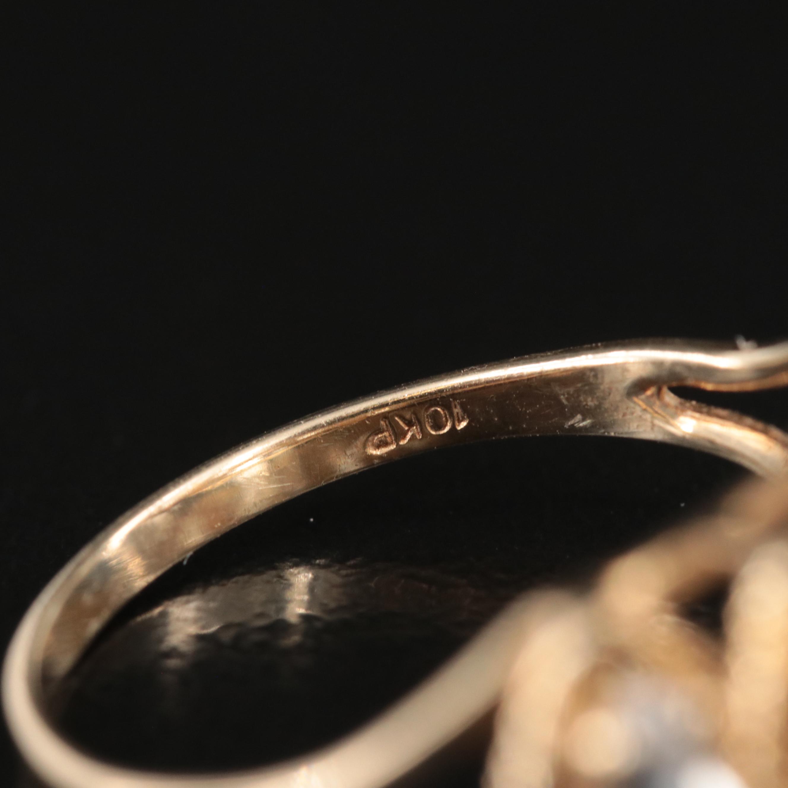 10K White Sapphire Ring