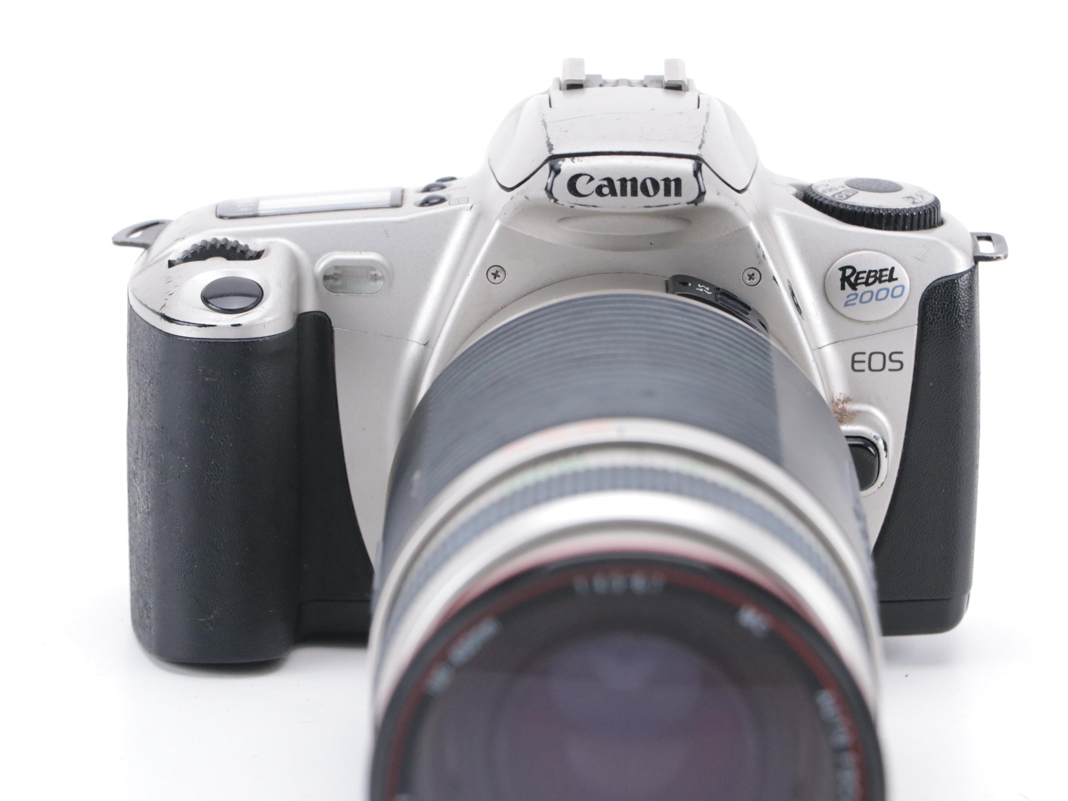 Canon EOS Rebel 2000 and EOS Elan II E 35mm Film Cameras With Lenses