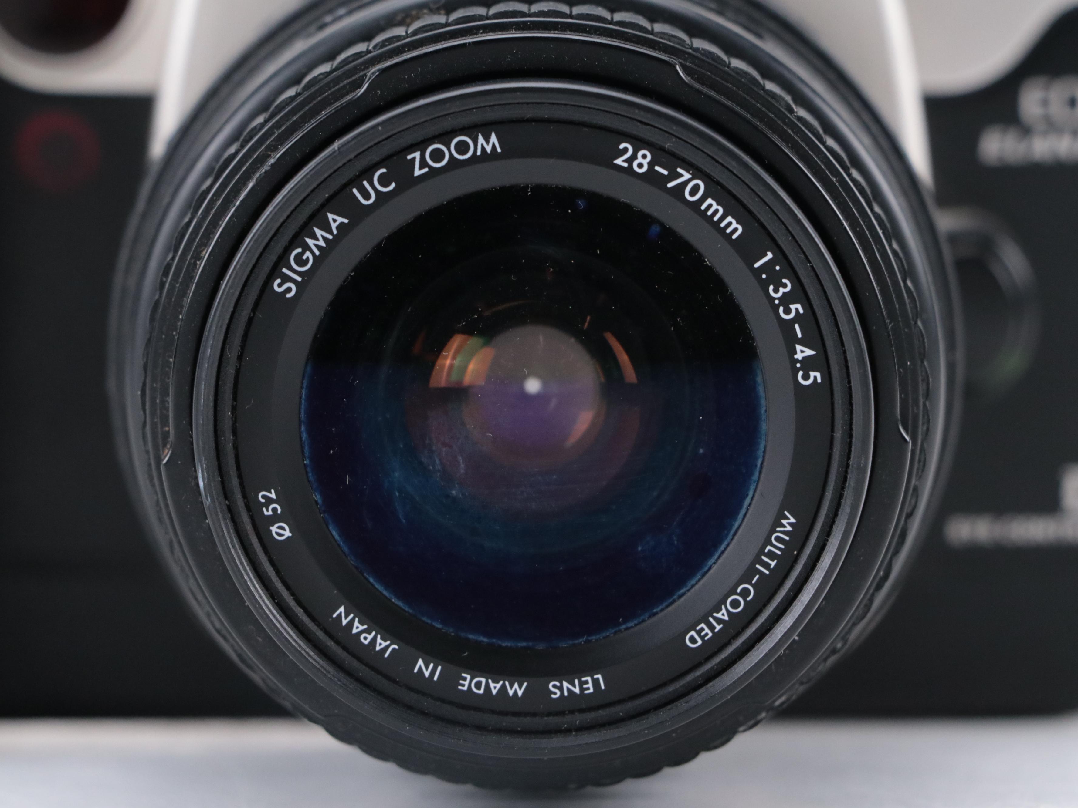 Canon EOS Rebel 2000 and EOS Elan II E 35mm Film Cameras With Lenses