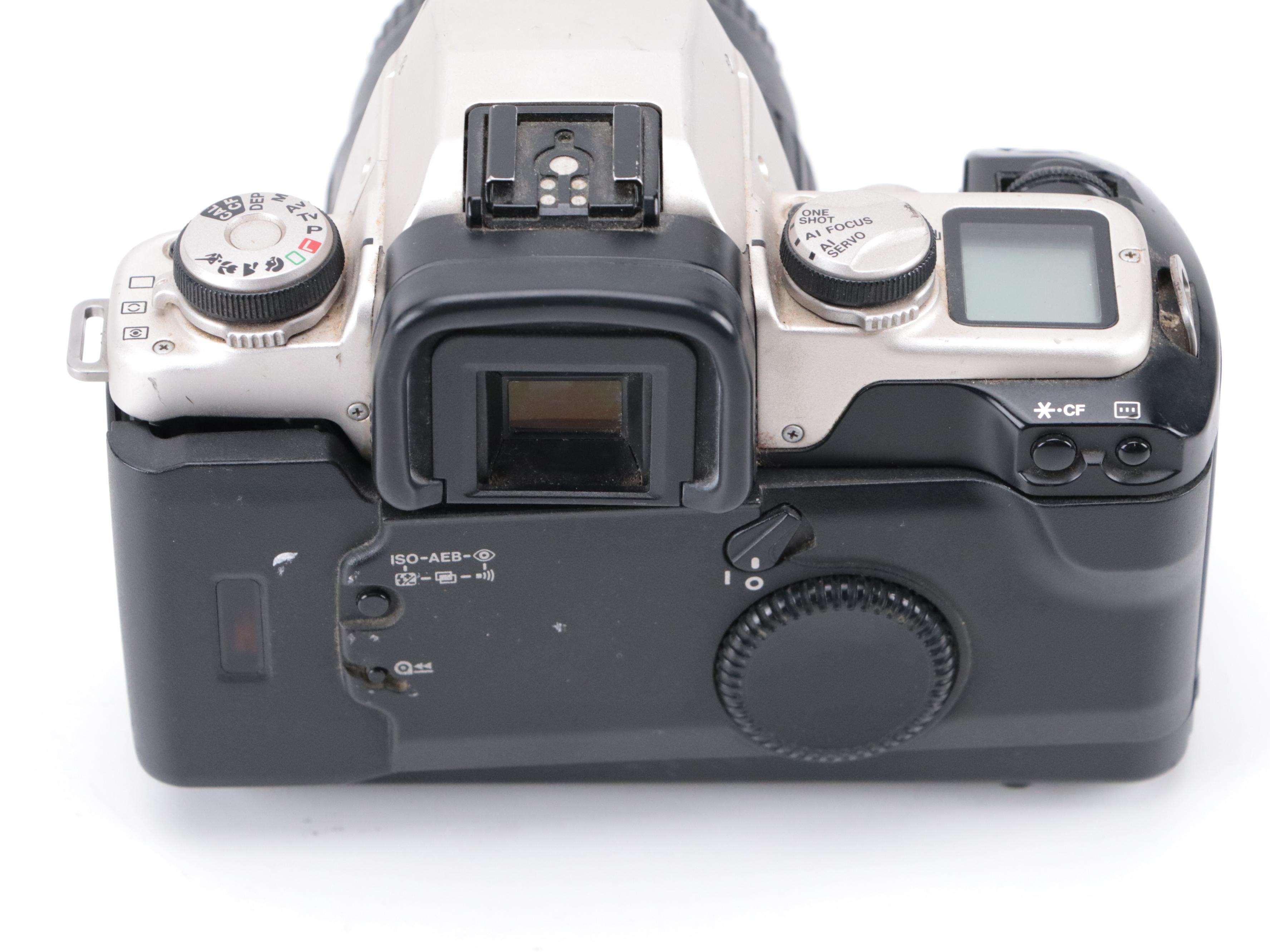 Canon EOS Rebel 2000 and EOS Elan II E 35mm Film Cameras With Lenses