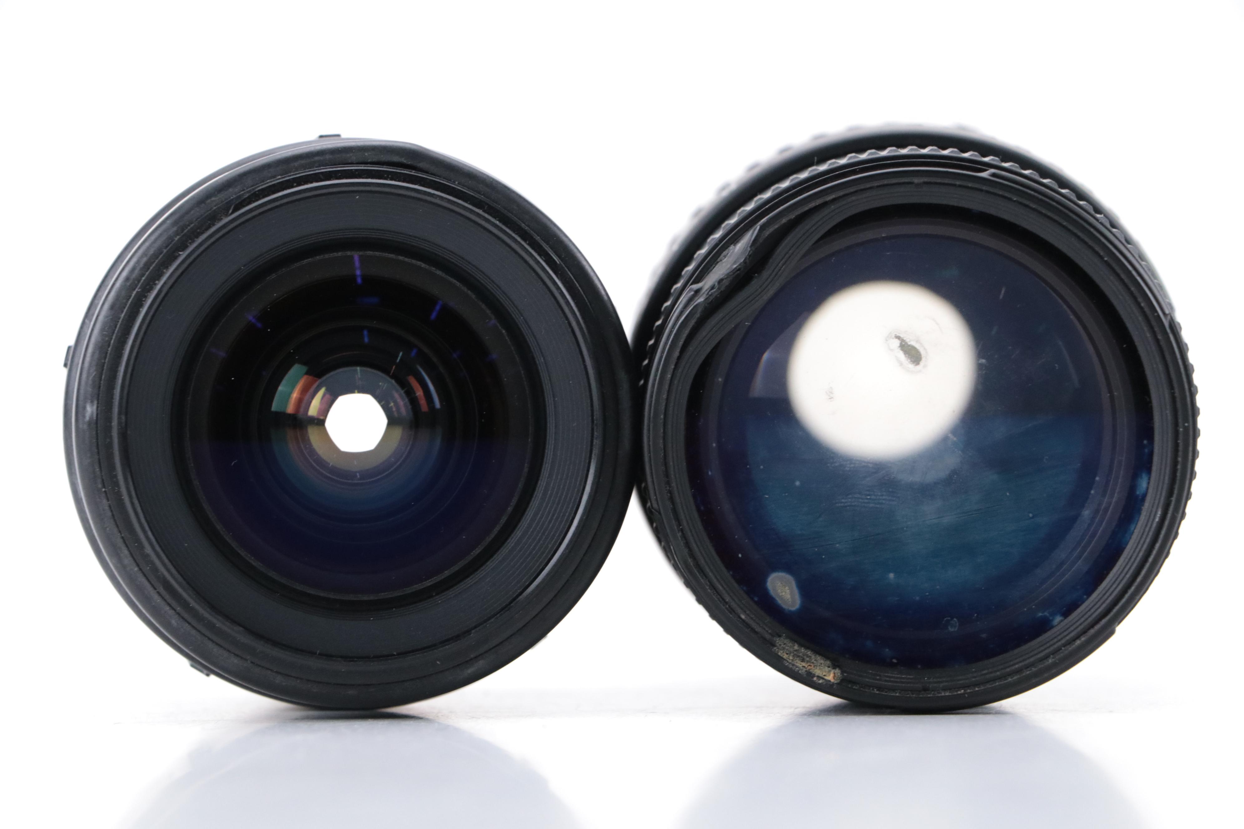 Canon EOS Rebel 2000 and EOS Elan II E 35mm Film Cameras With Lenses