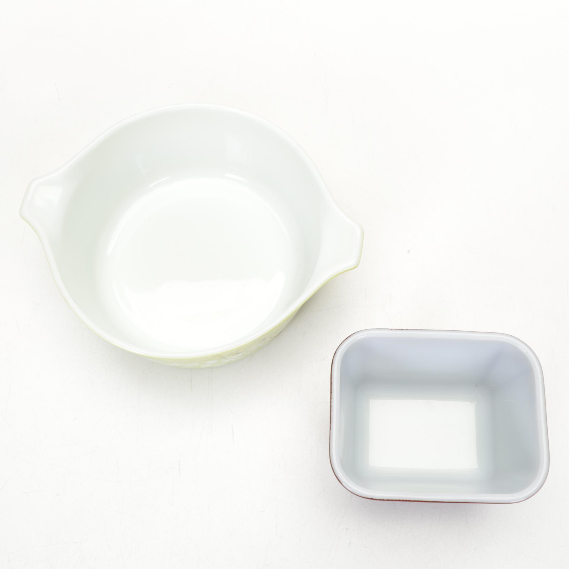 Pyrex "Festive Harvest" Nesting Bowls, "Spring Blossom" Casserole and