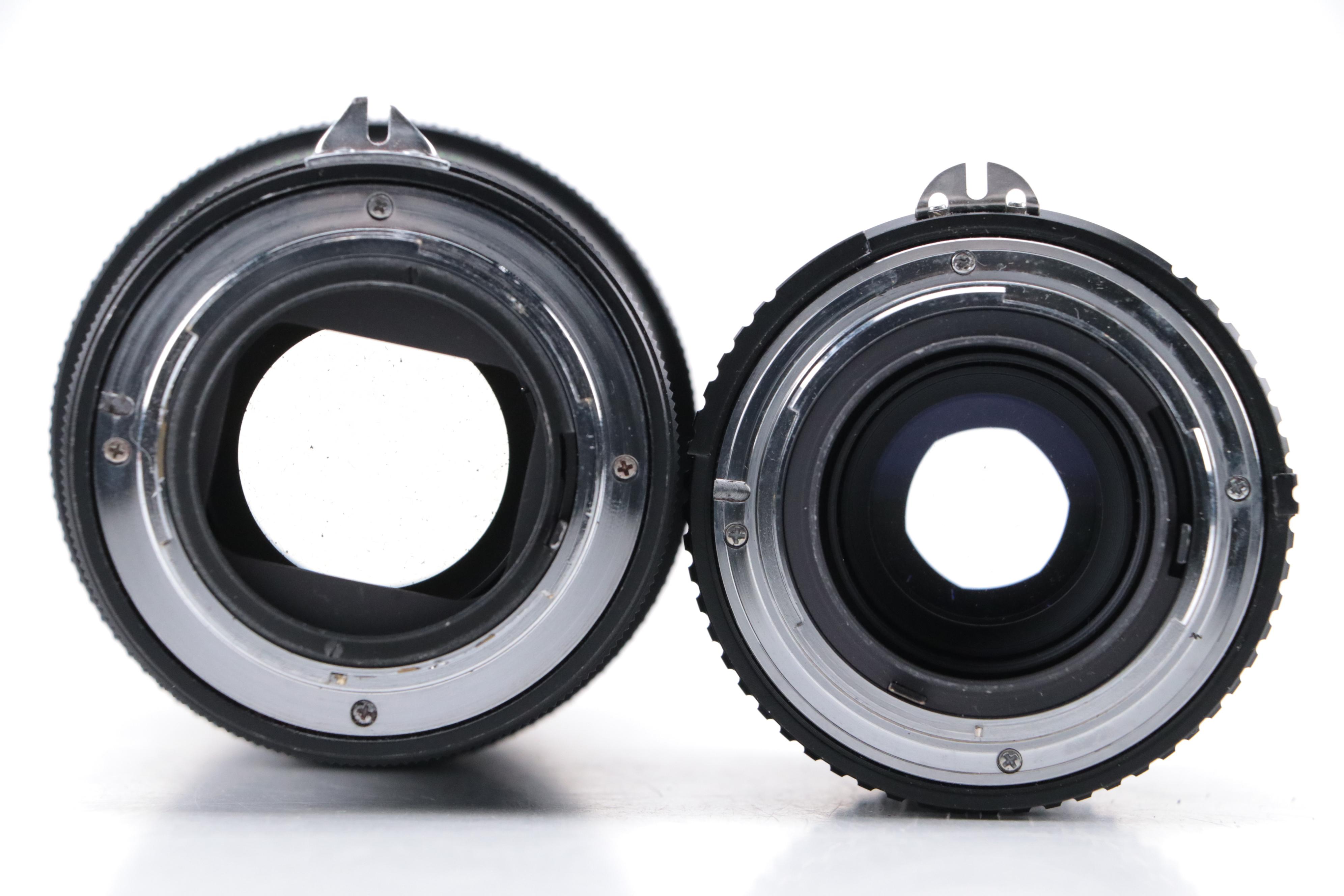 Nikon EM 35mm Camera with 135 and 205mm Lenses