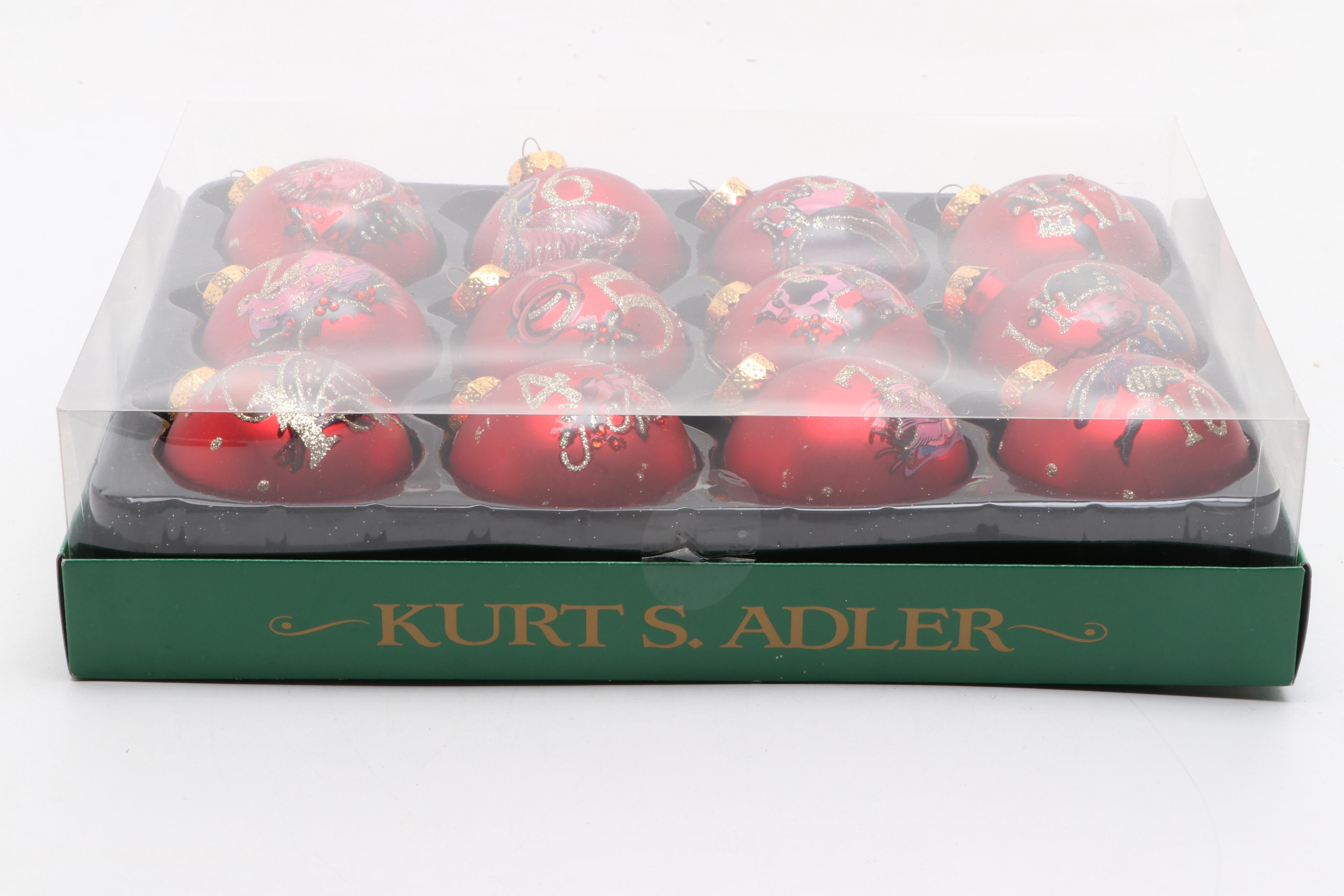 Kurt S. Adler Glass Christmas Ornaments