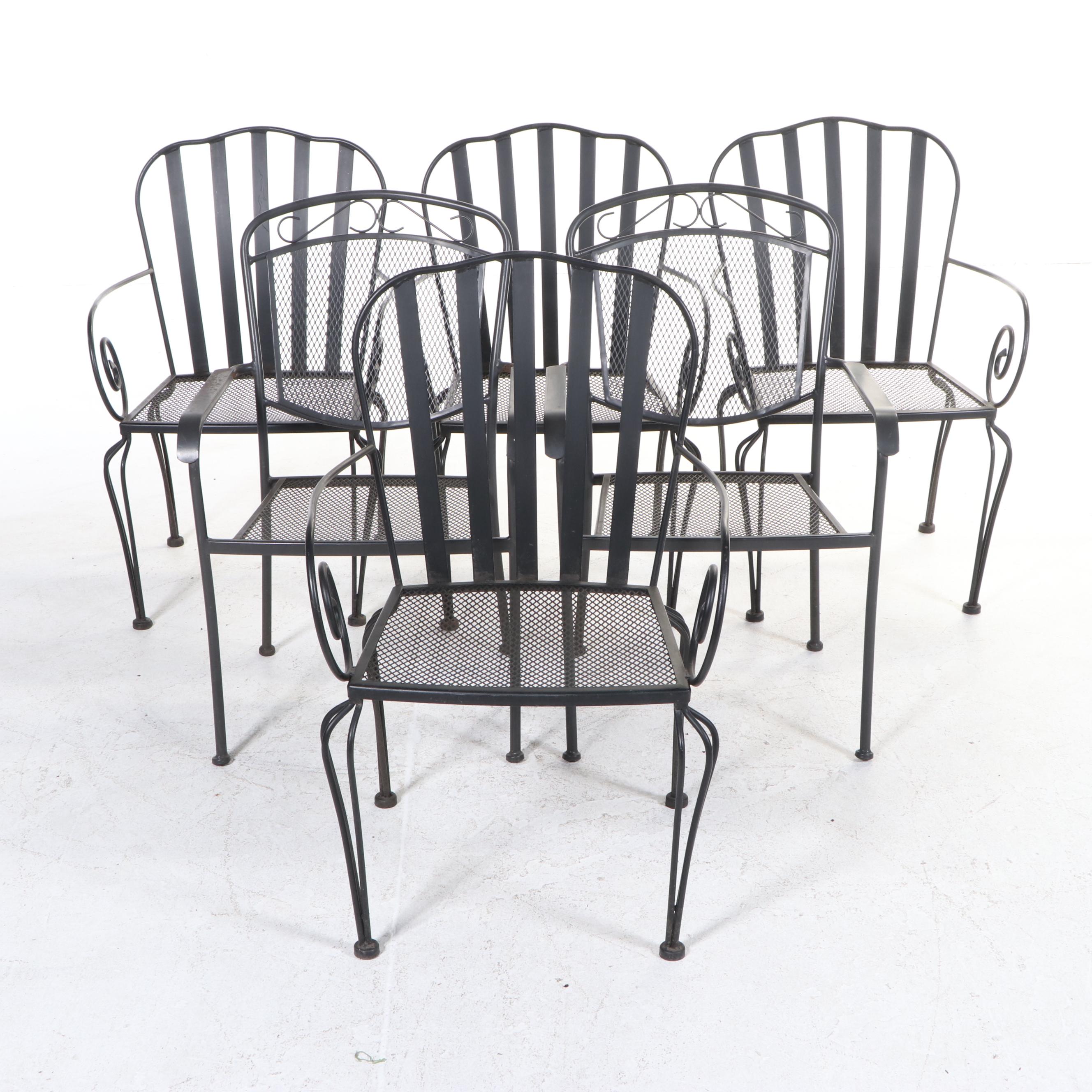 Eight-Piece Powder-Coated Metal Patio Dining Set, Incl. Hampton Bay