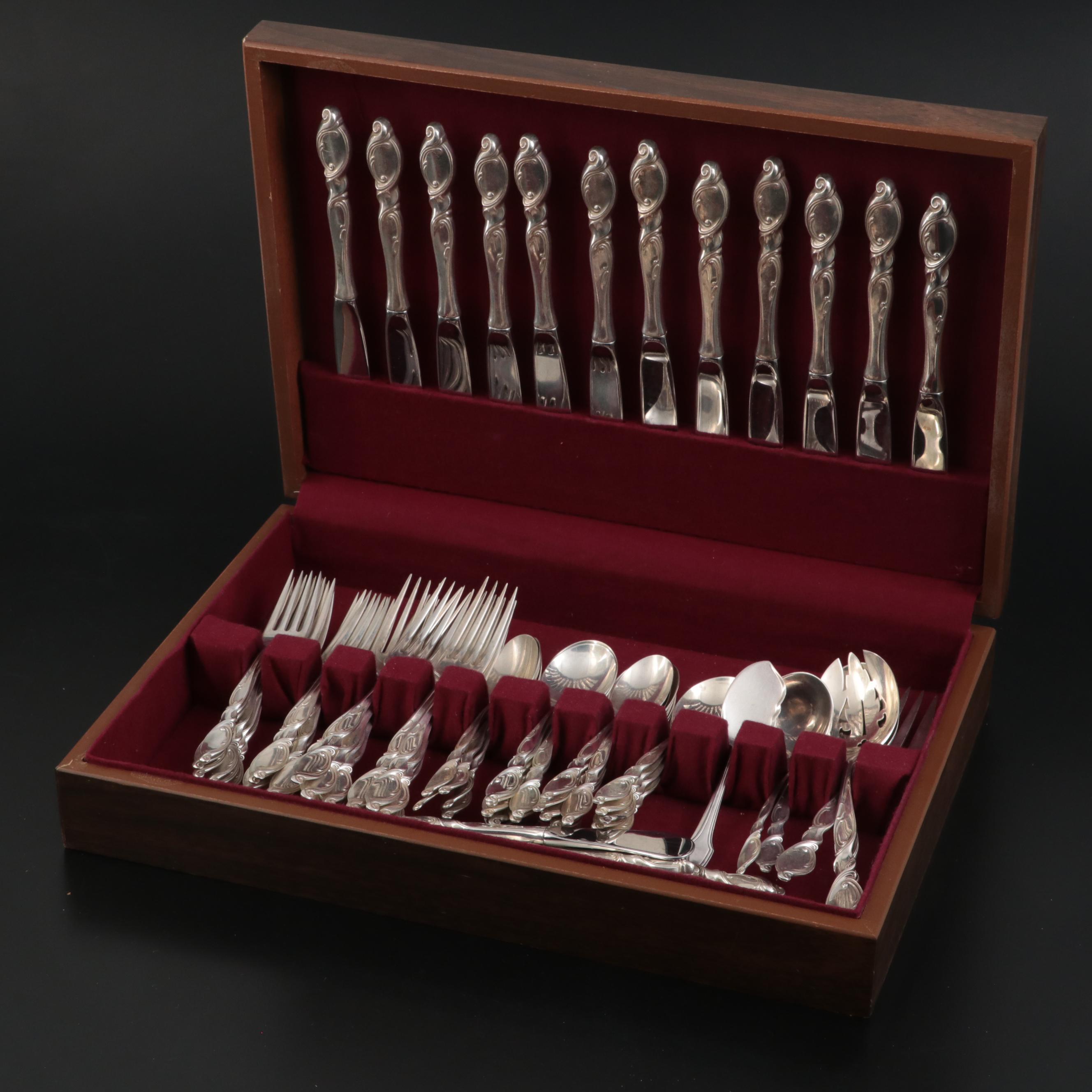 Wallace "Silver Swirl" Sterling Silver Flatware and Serving Utensils