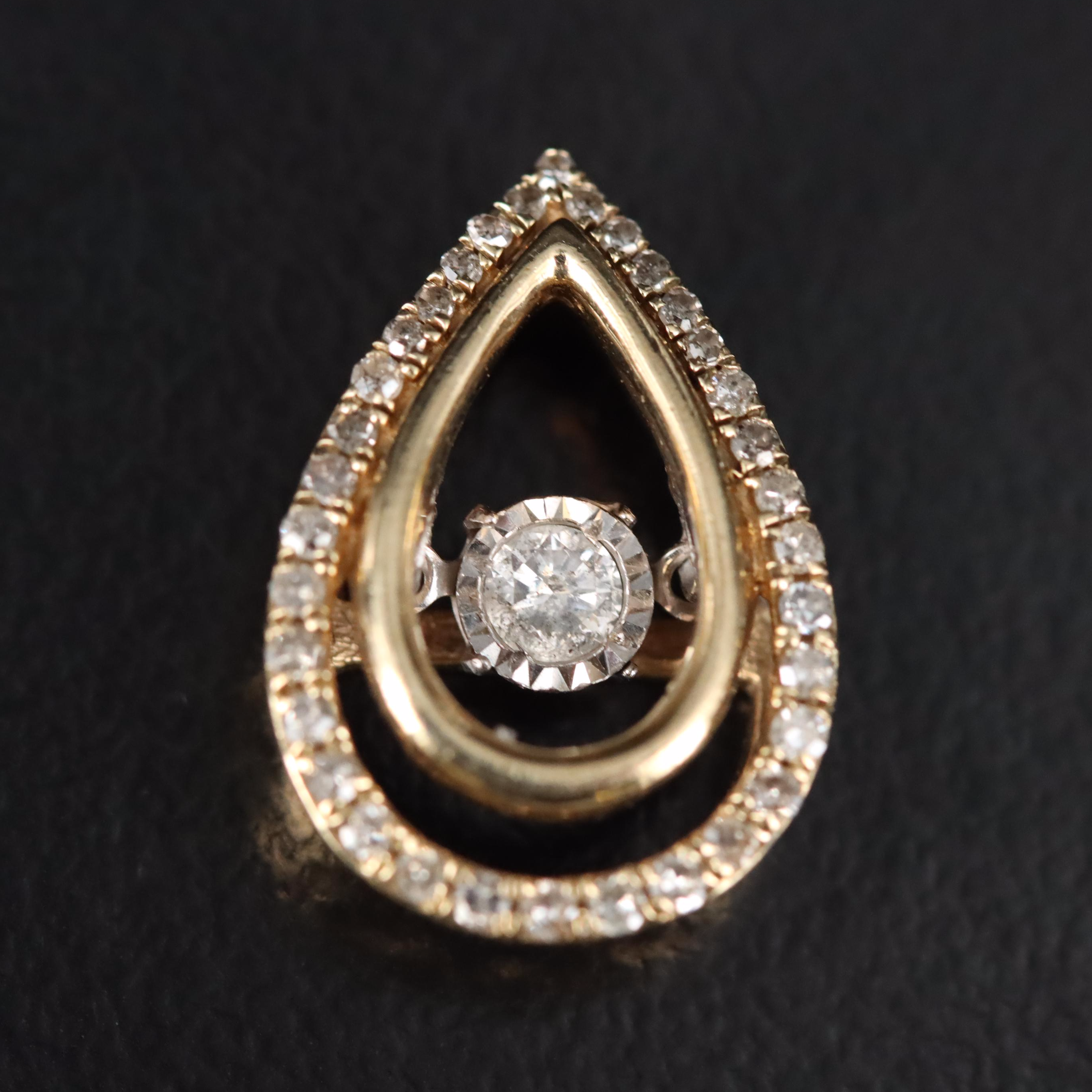 10K 0.25 CTW Diamond Pendant