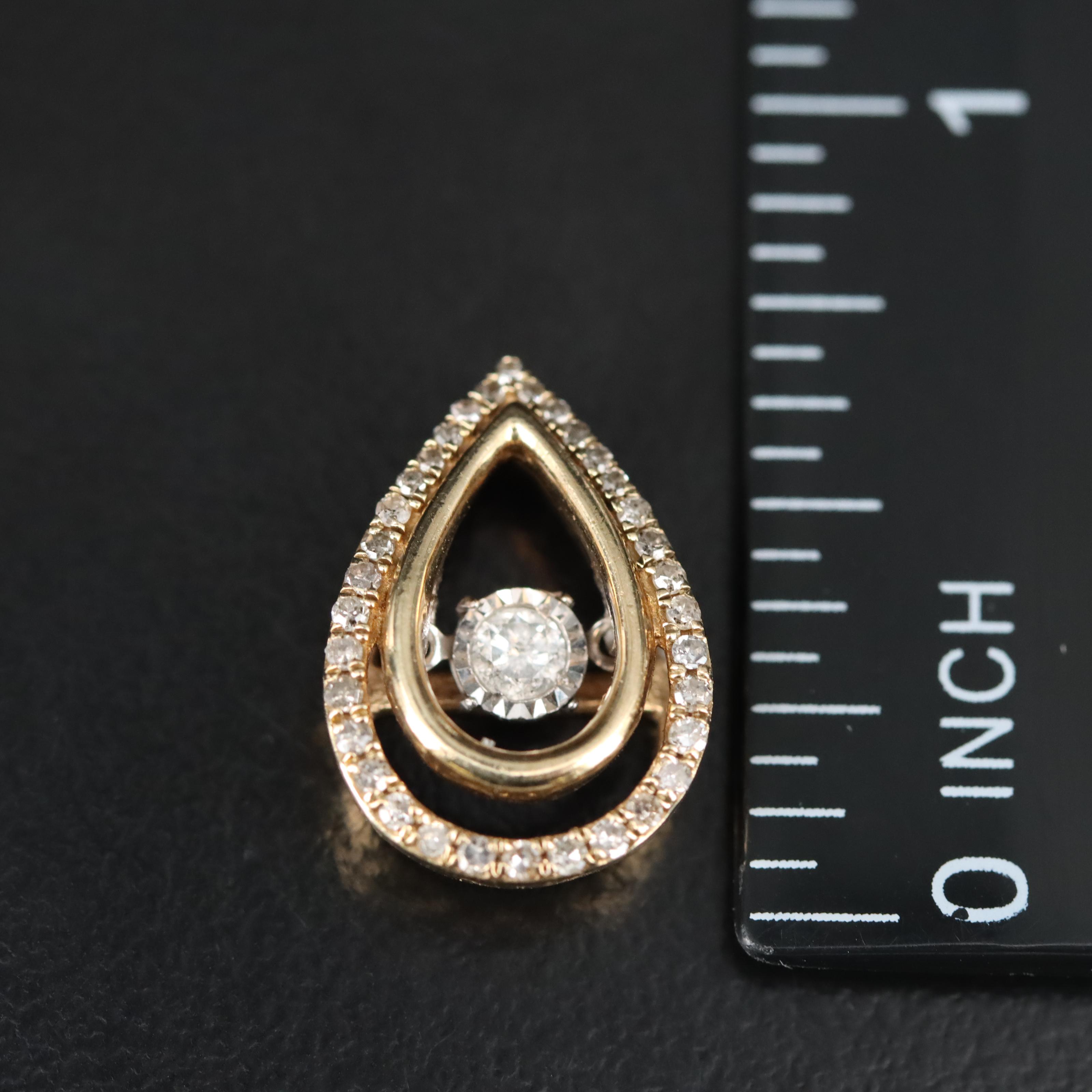 10K 0.25 CTW Diamond Pendant