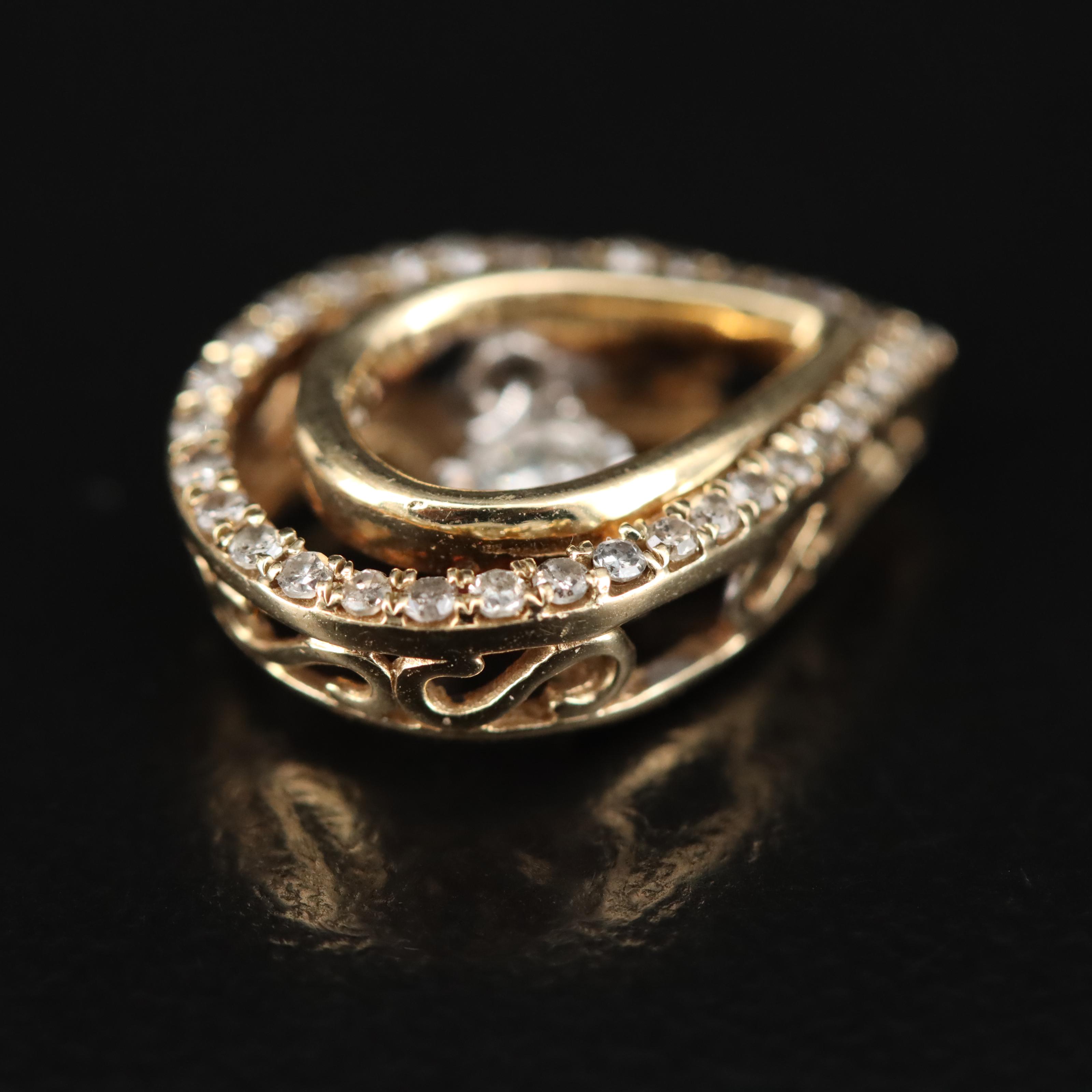 10K 0.25 CTW Diamond Pendant