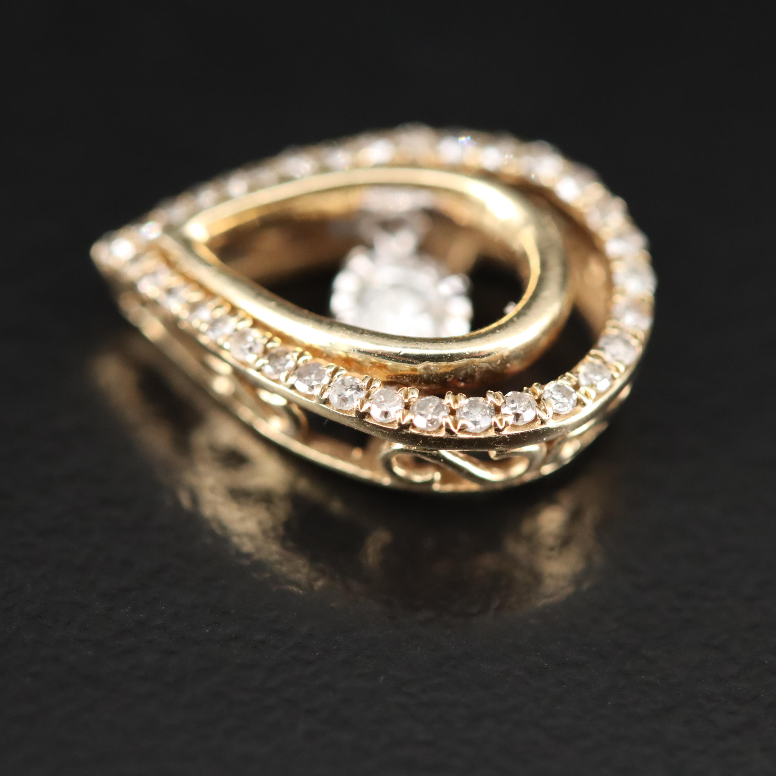 10K 0.25 CTW Diamond Pendant