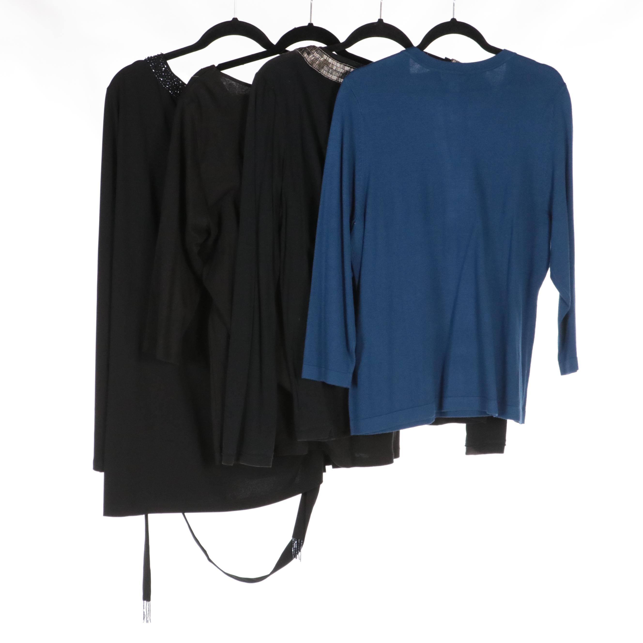 Tory Burch, Charter Club, & More Embellished Long Sleeve Tops, Sweater & Blouse