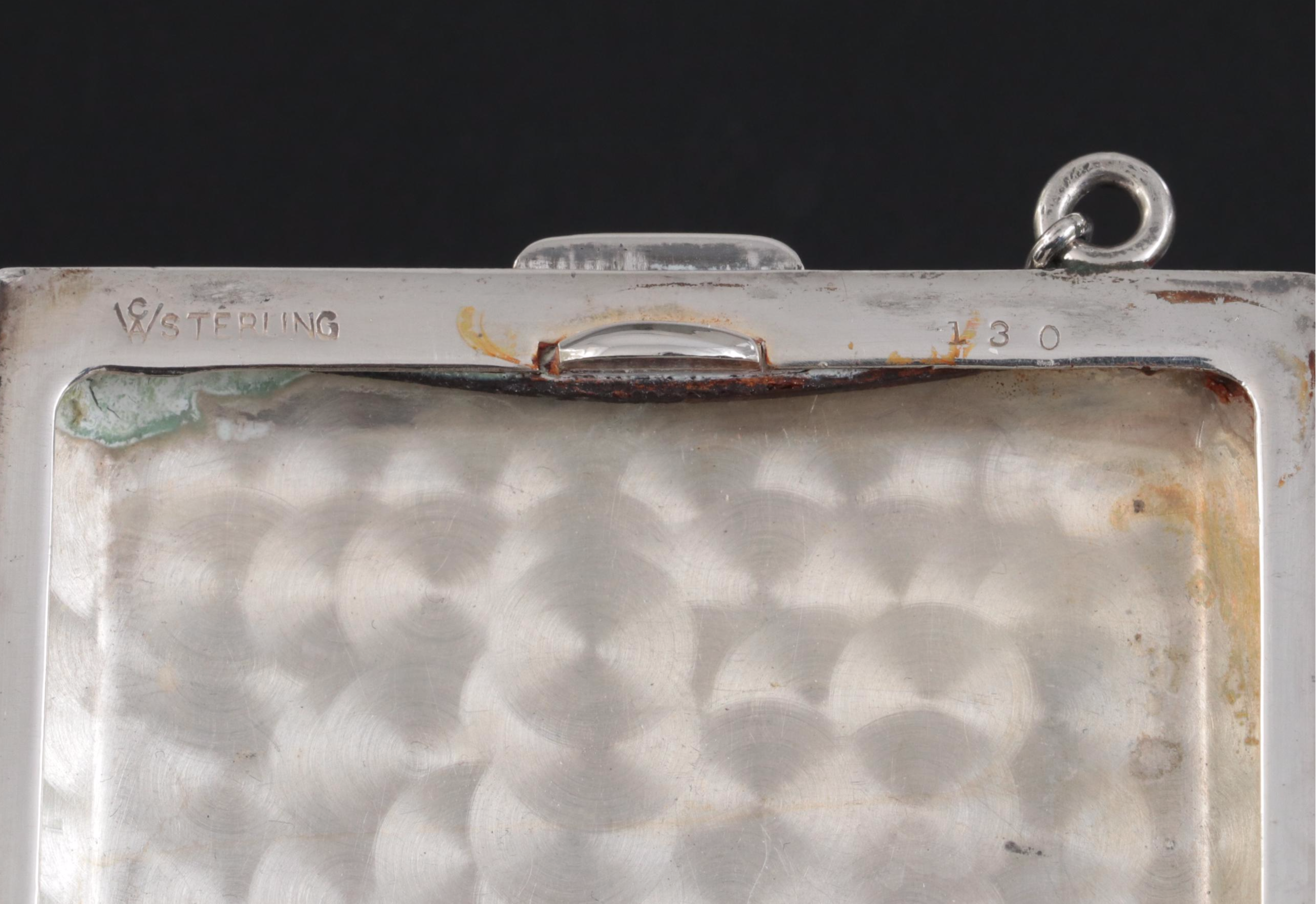 Clarence A. Vanderbilt Sterling Silver Mirrored Coin and Bill Hinged Purse