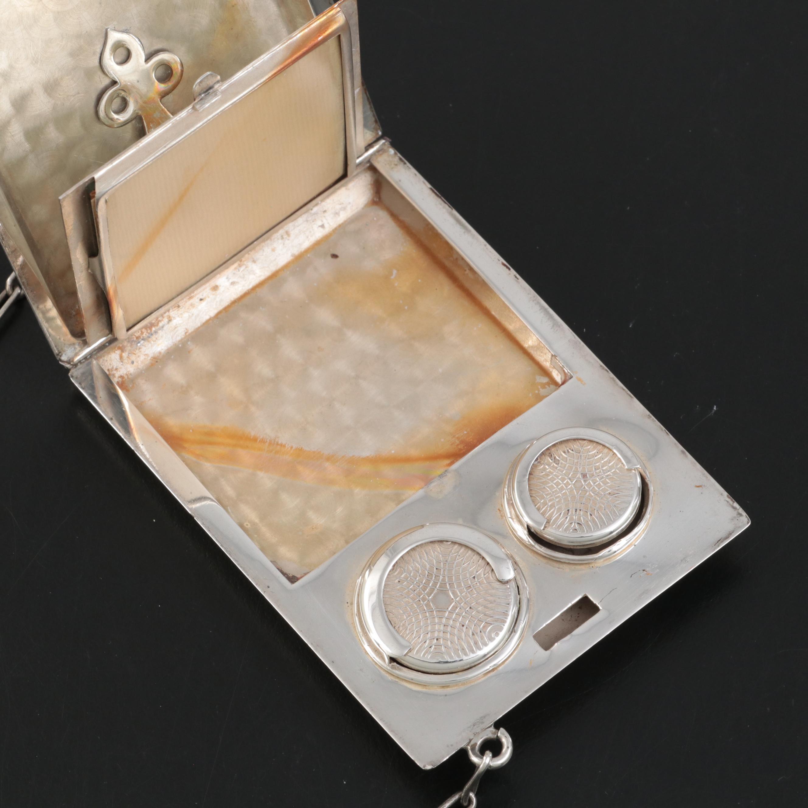 Clarence A. Vanderbilt Sterling Silver Mirrored Coin and Bill Hinged Purse